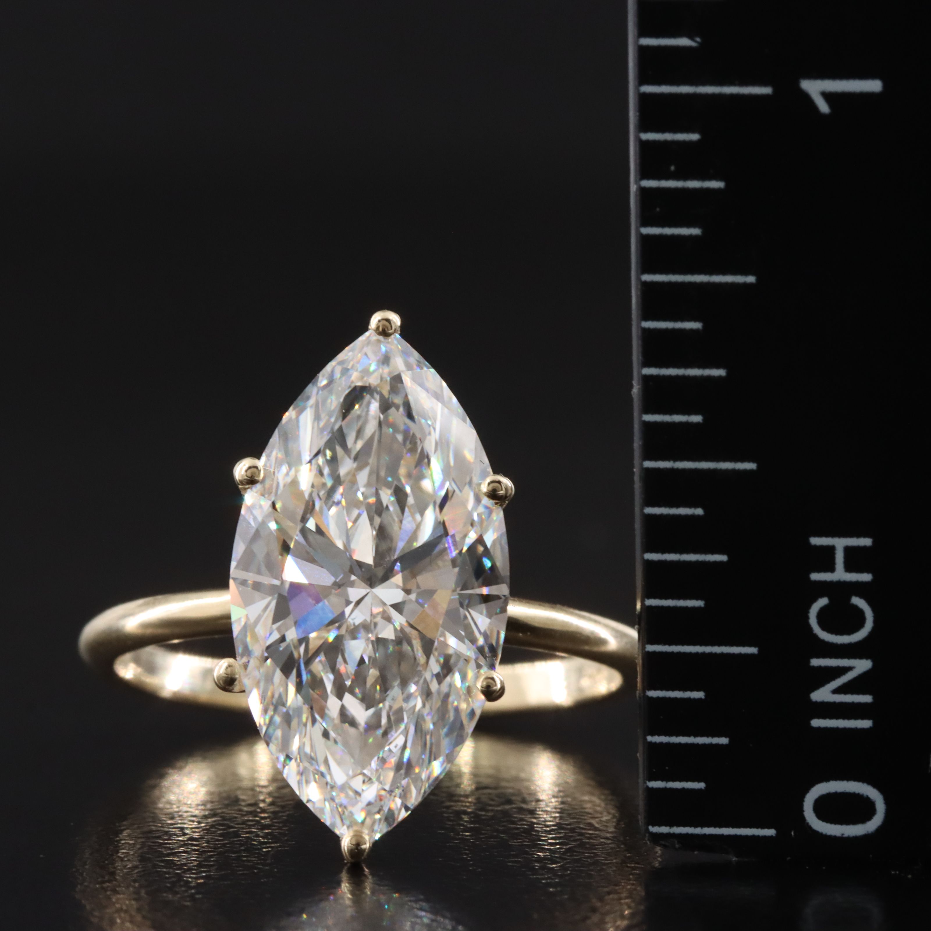 14K 5.84 CT Lab Grown Diamond Solitaire Ring with IGI Report