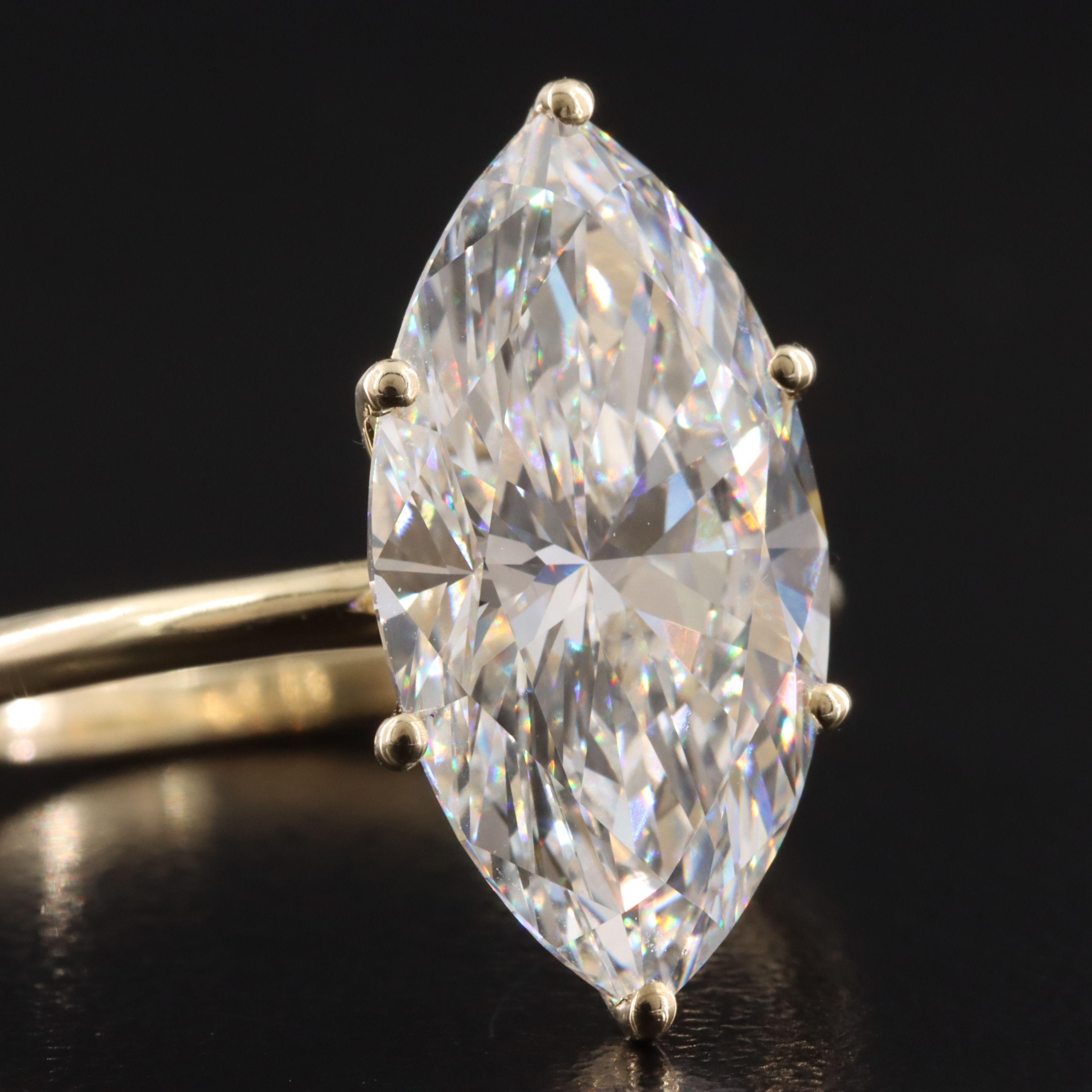 14K 5.84 CT Lab Grown Diamond Solitaire Ring with IGI Report