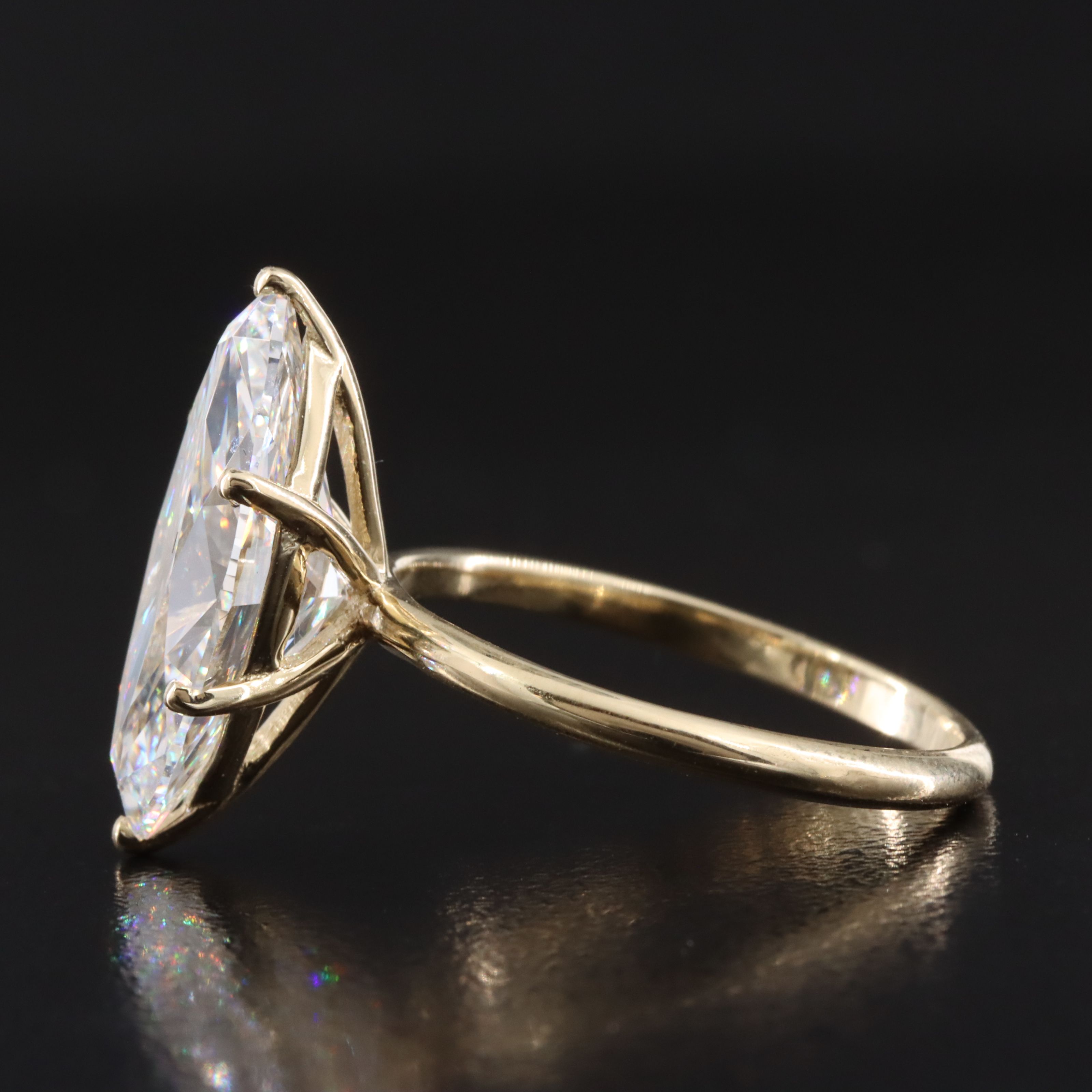 14K 5.84 CT Lab Grown Diamond Solitaire Ring with IGI Report