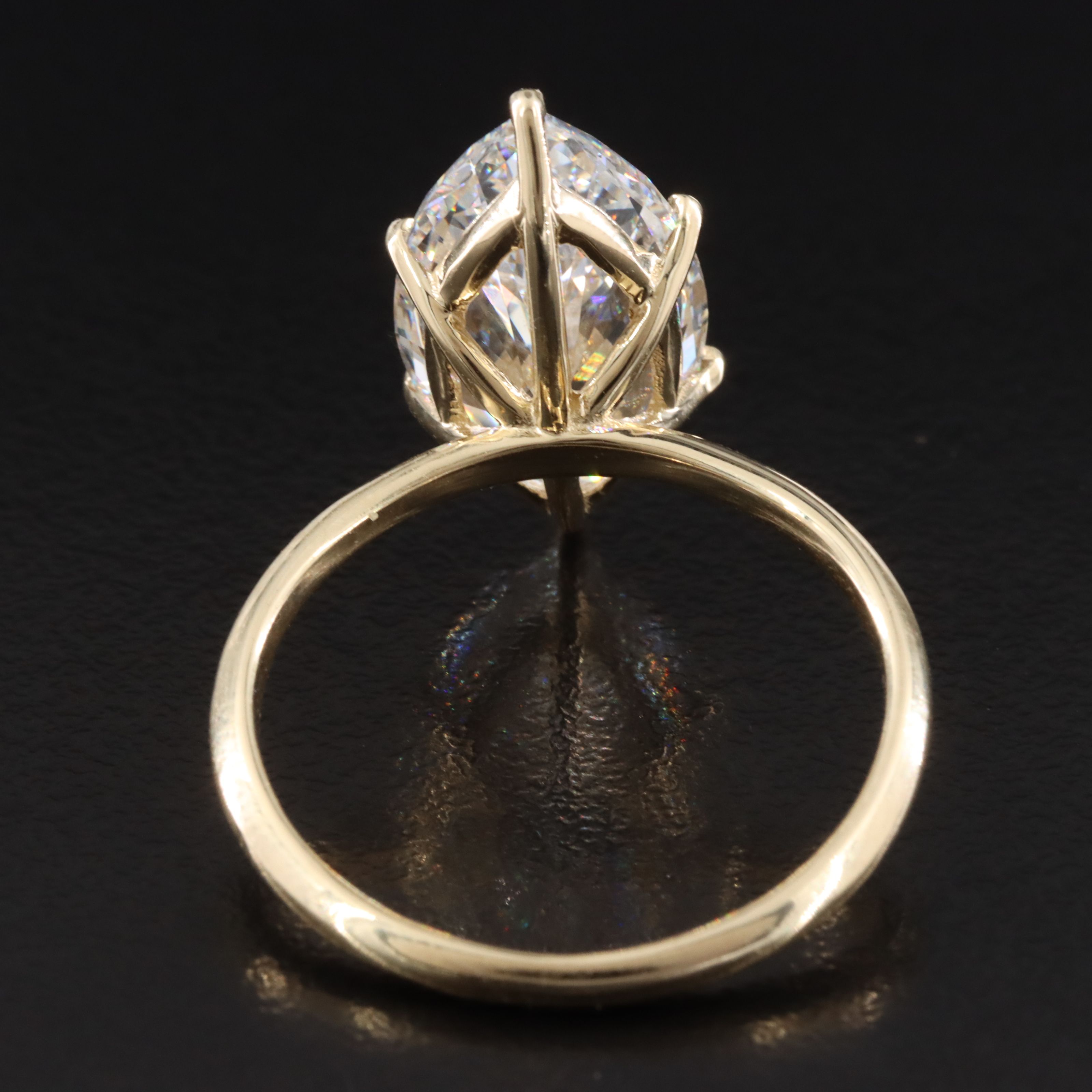 14K 5.84 CT Lab Grown Diamond Solitaire Ring with IGI Report