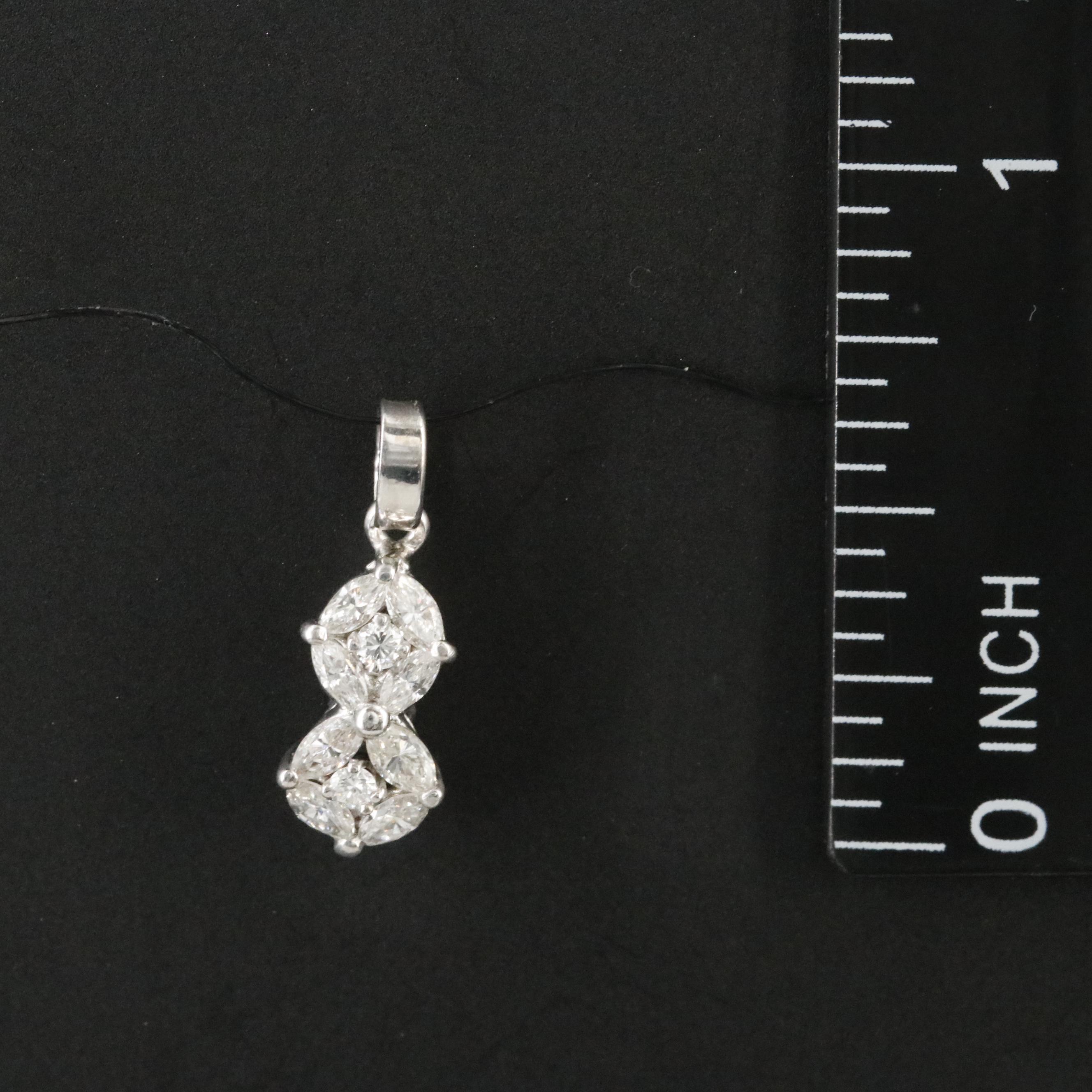 Platinum and 14K 0.47 CTW Diamond Pendant