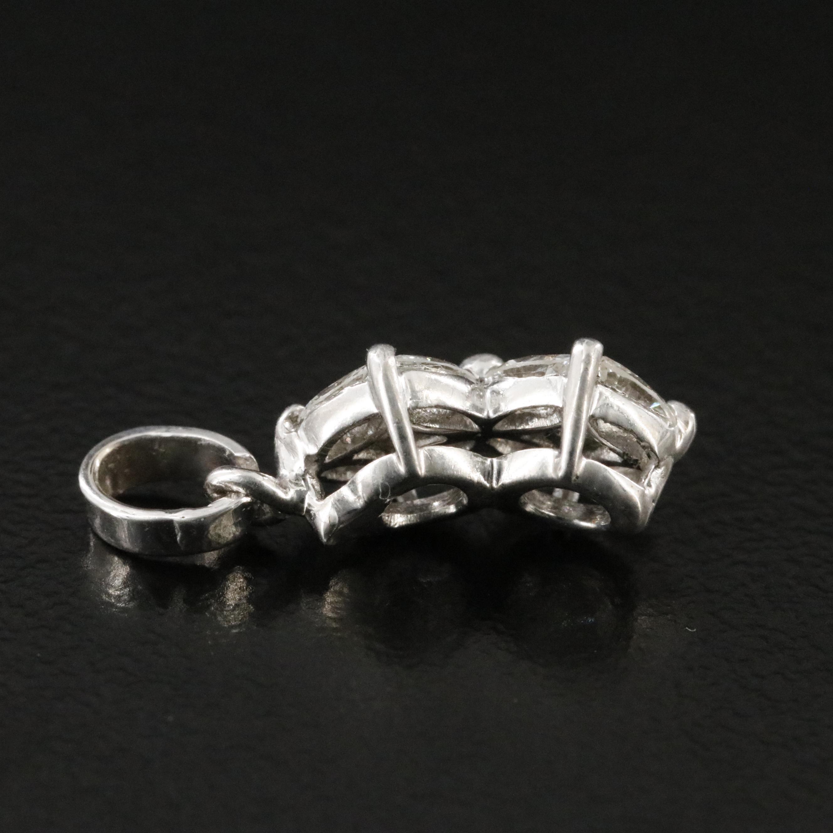 Platinum and 14K 0.47 CTW Diamond Pendant