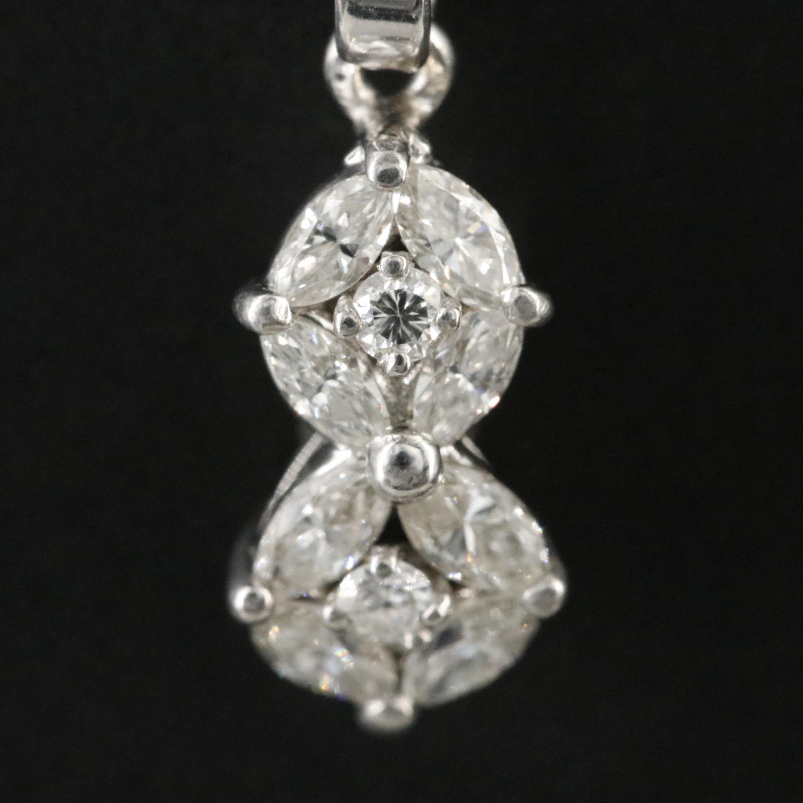 Platinum and 14K 0.47 CTW Diamond Pendant