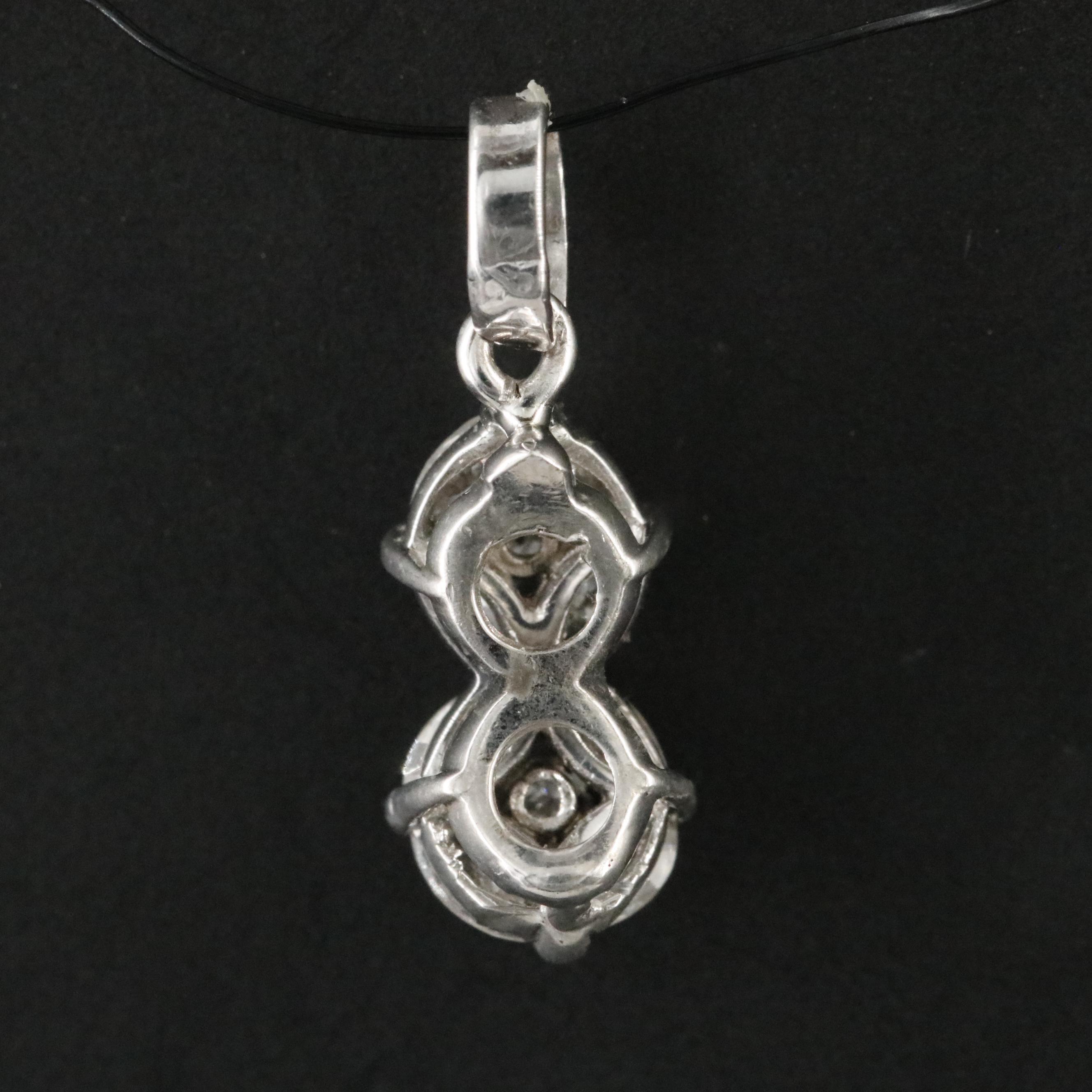 Platinum and 14K 0.47 CTW Diamond Pendant