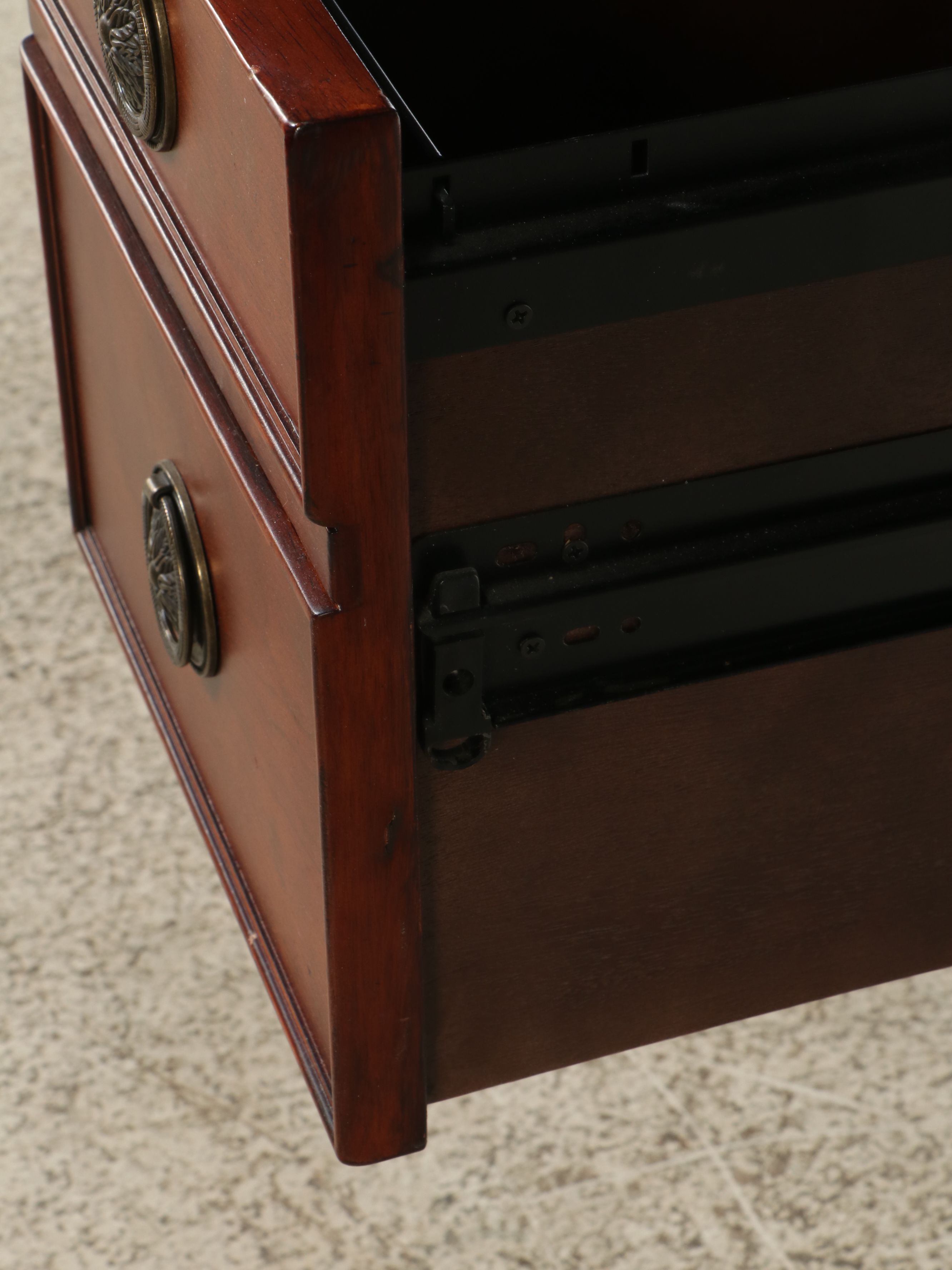 Regency Style Mahogany Desk with Drop-Leaf Sides