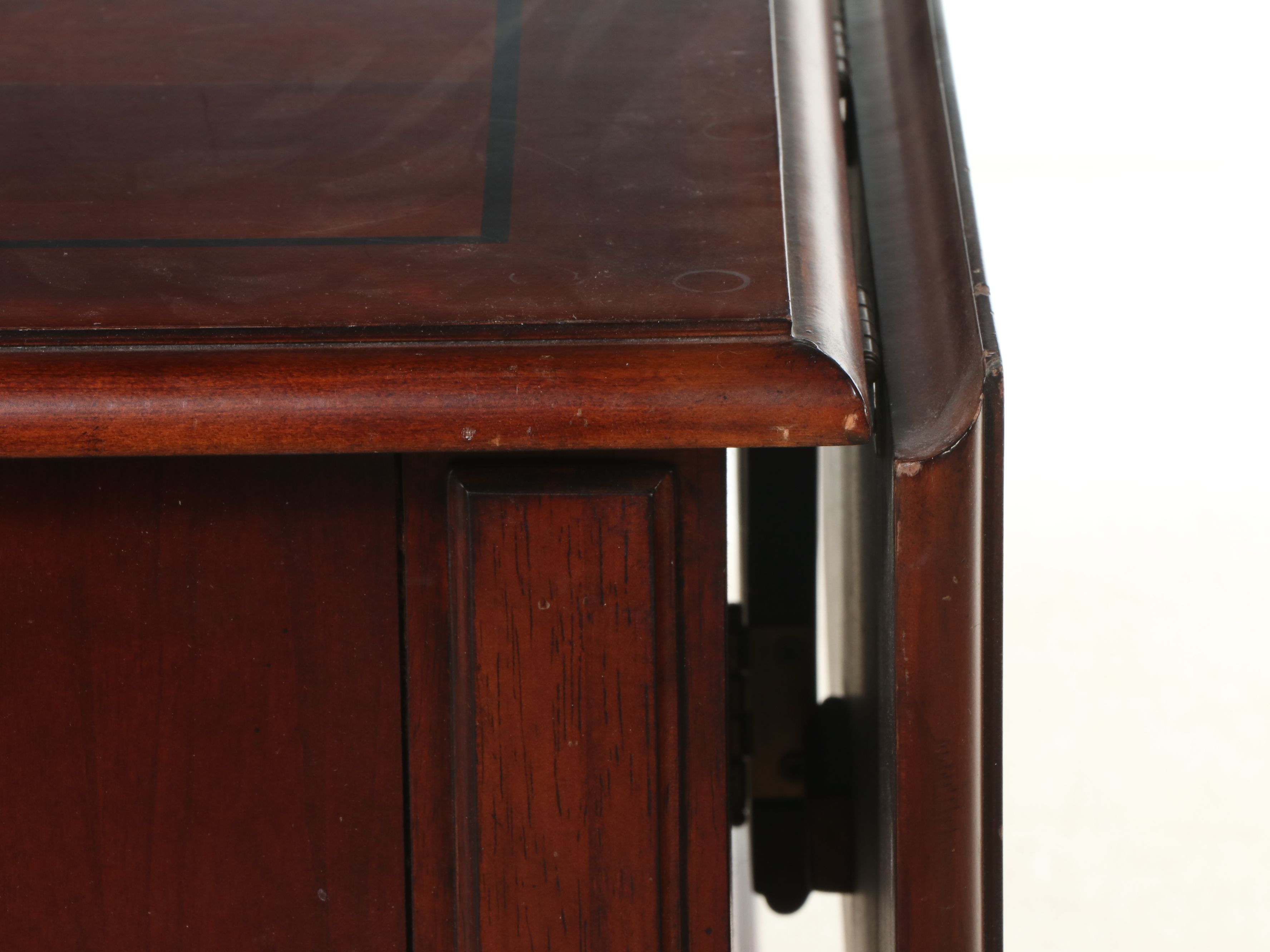 Regency Style Mahogany Desk with Drop-Leaf Sides