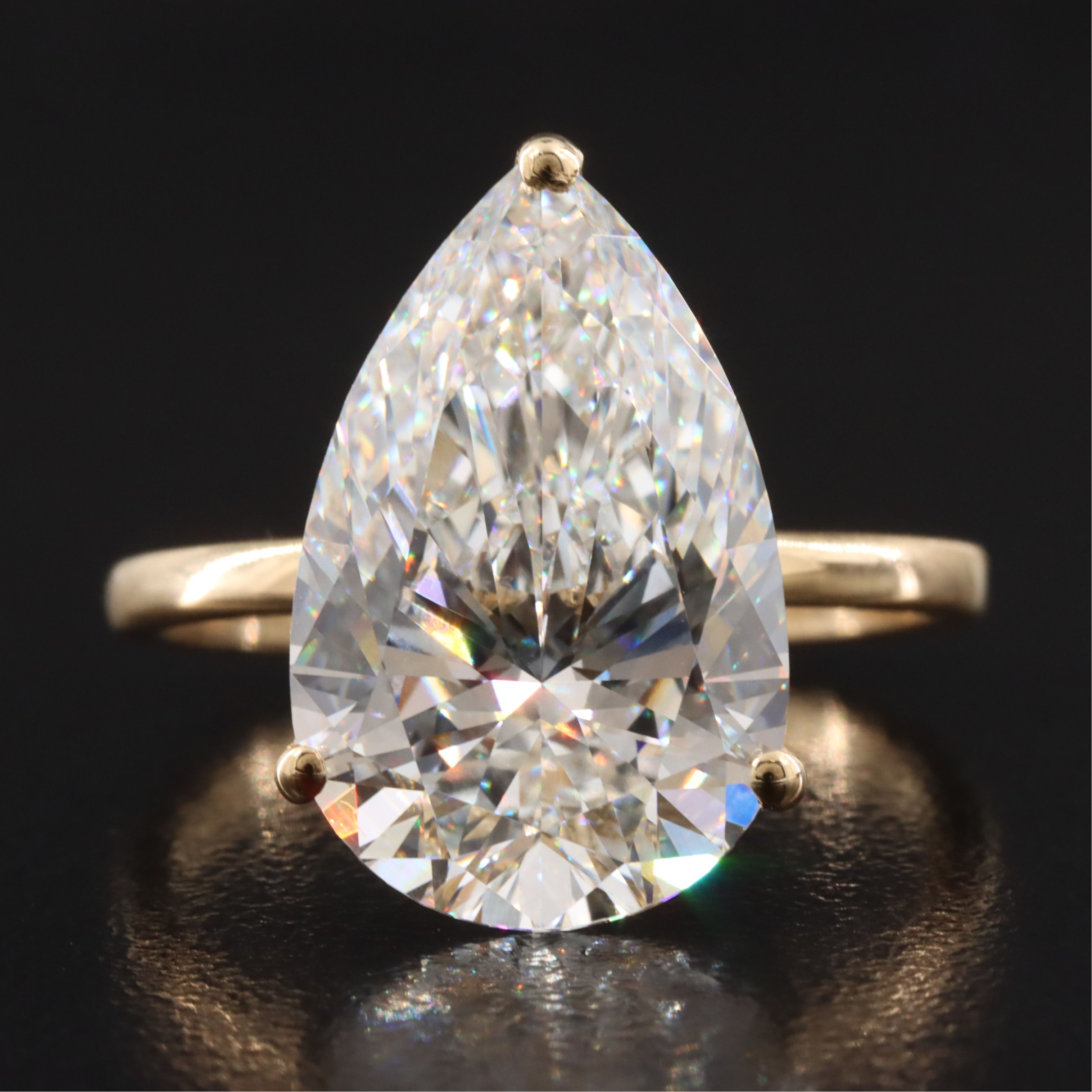 18K 7.82 CT Lab Grown Diamond Solitaire Ring with IGI Report