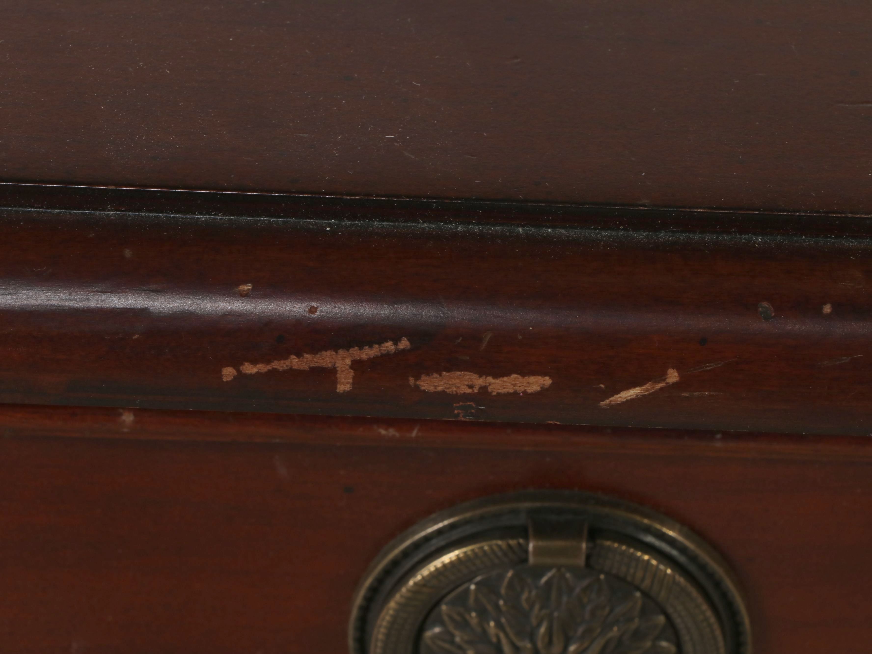 Regency Style Mahogany Desk with Drop-Leaf Sides