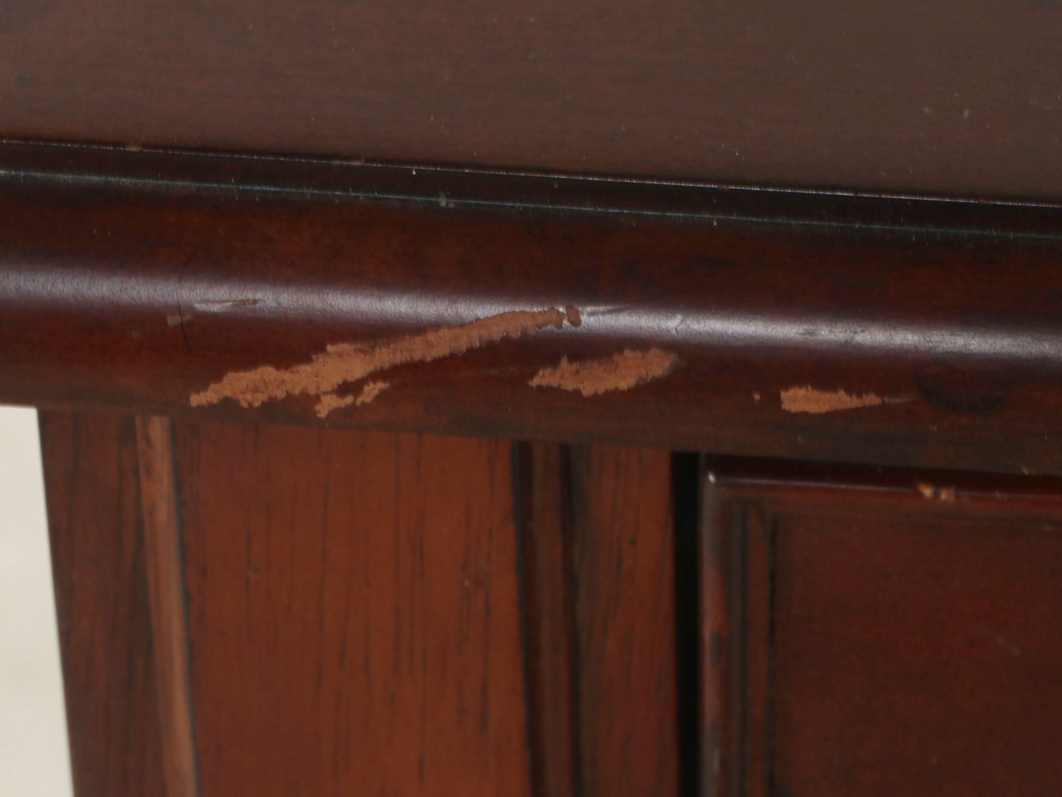 Regency Style Mahogany Desk with Drop-Leaf Sides