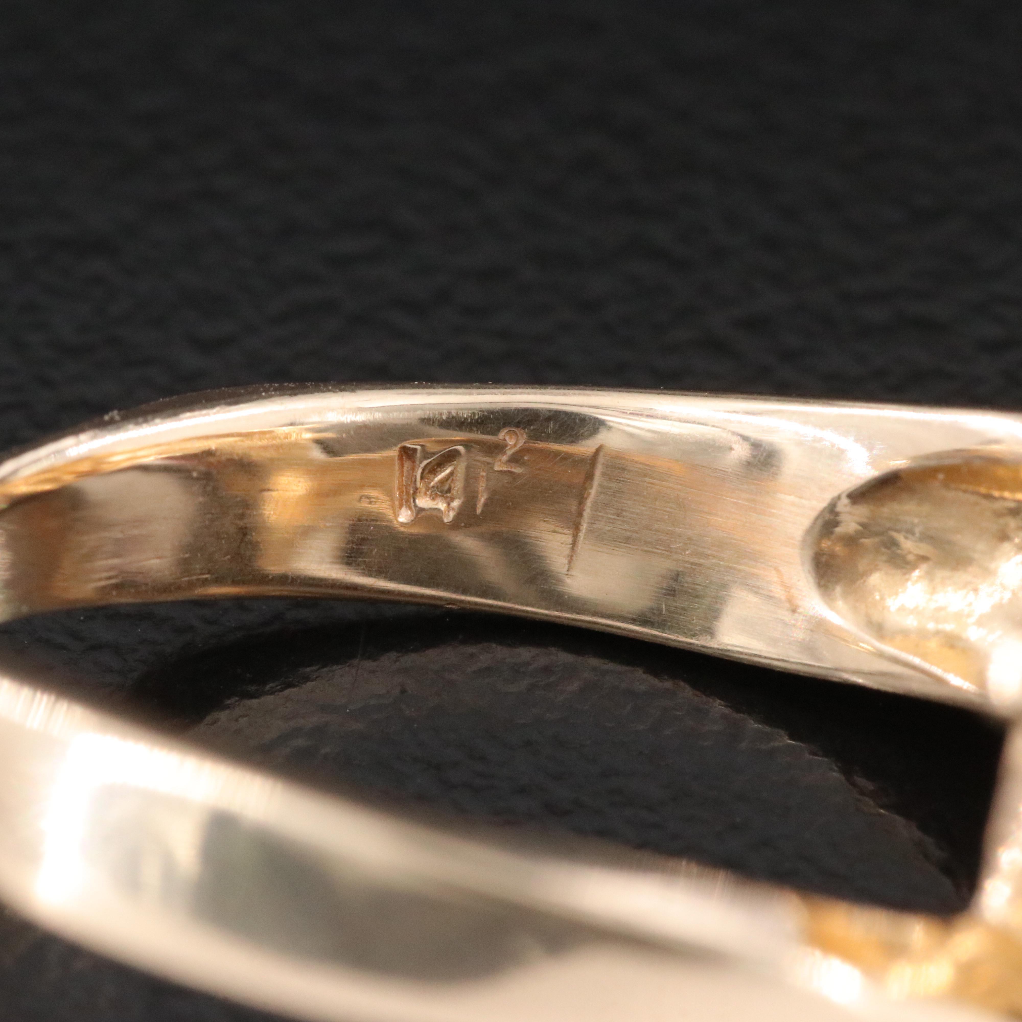 14K Garnet and Diamond Ring