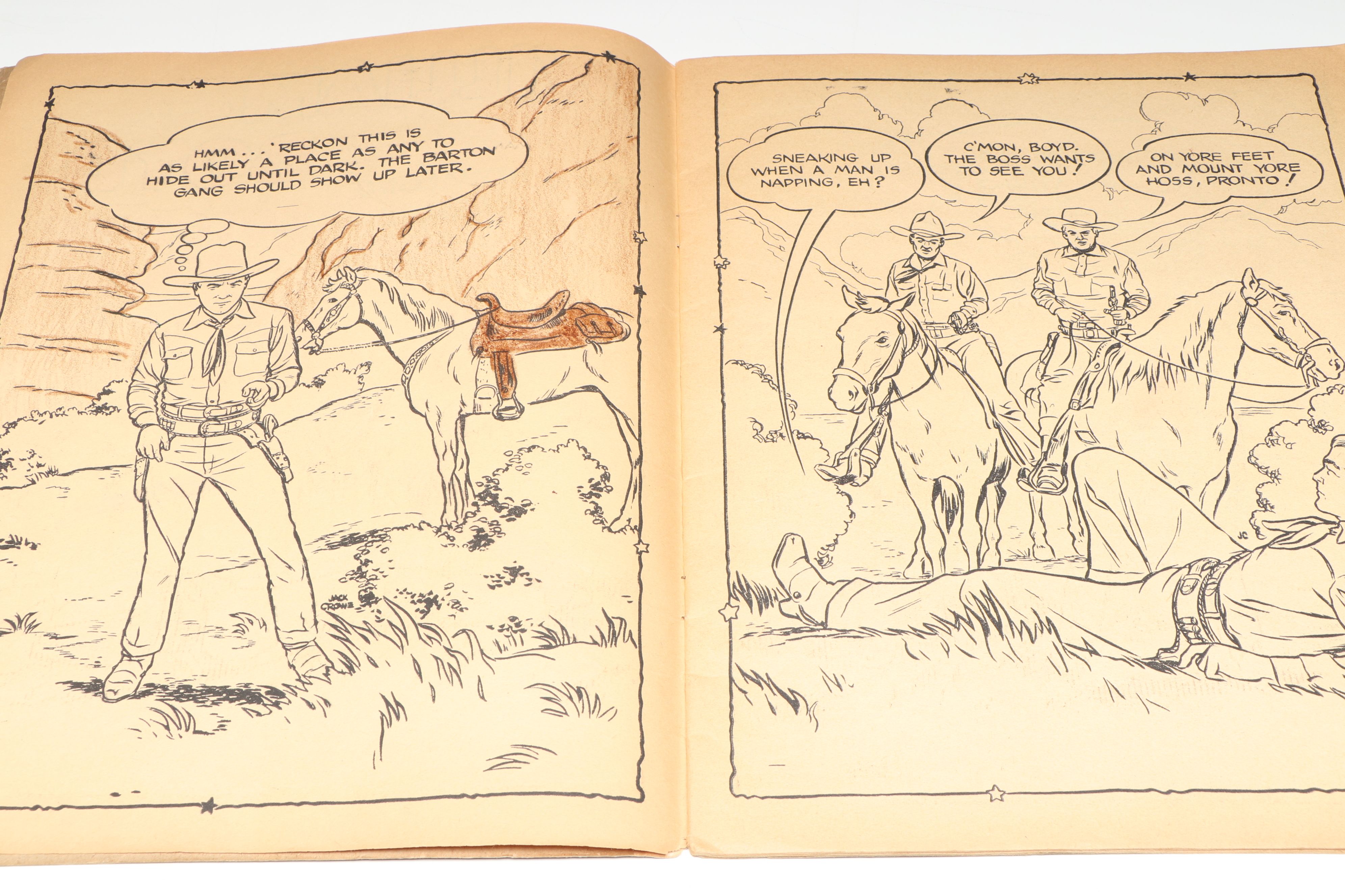 Bing Crosby, William Boyd, and JFK Coloring Books, Mid-20th Century