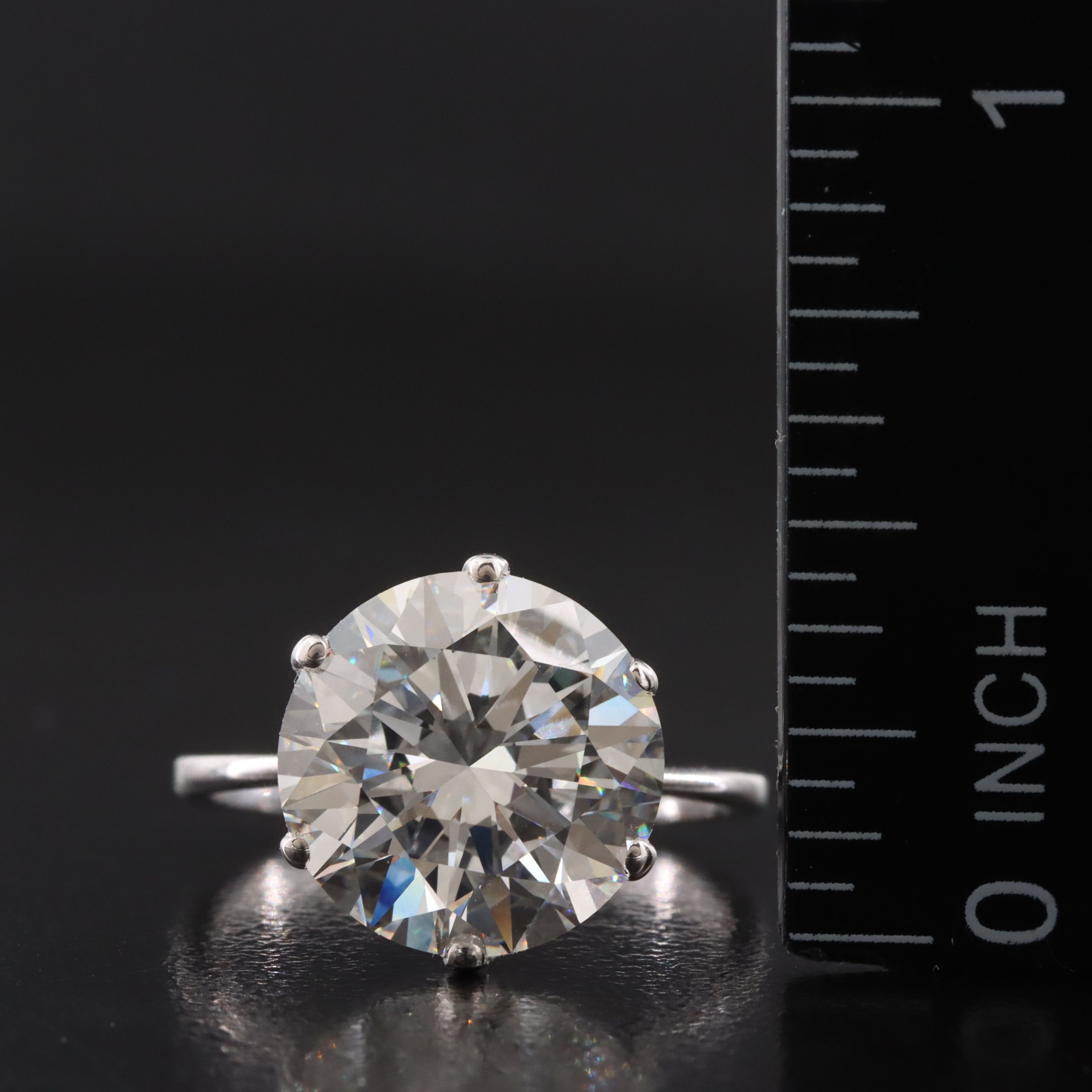 18K 6.02 CT Lab Grown Diamond Solitaire Ring with IGI Report