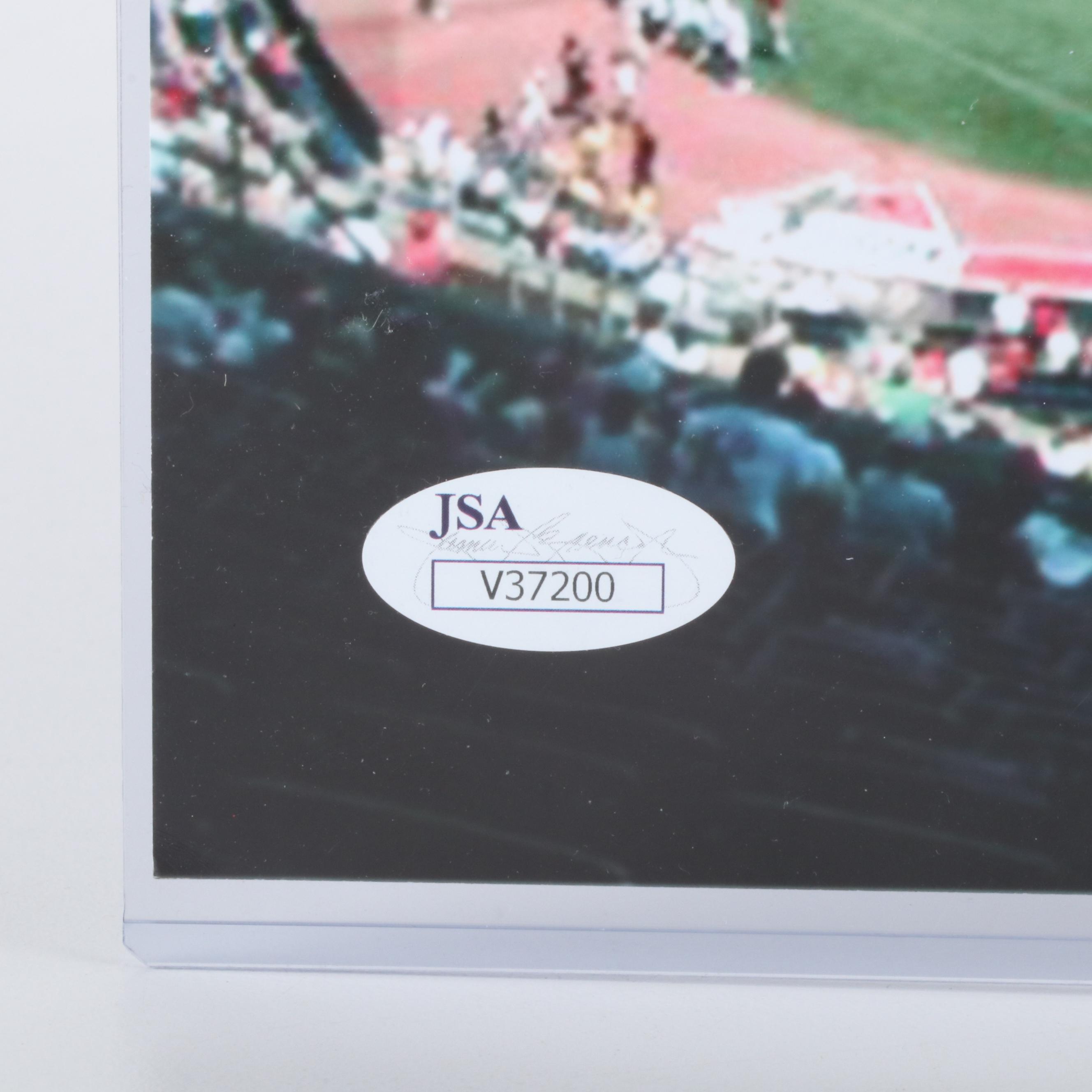 Tom Browning Signed Signed Rawlings Official National League Baseball and Print