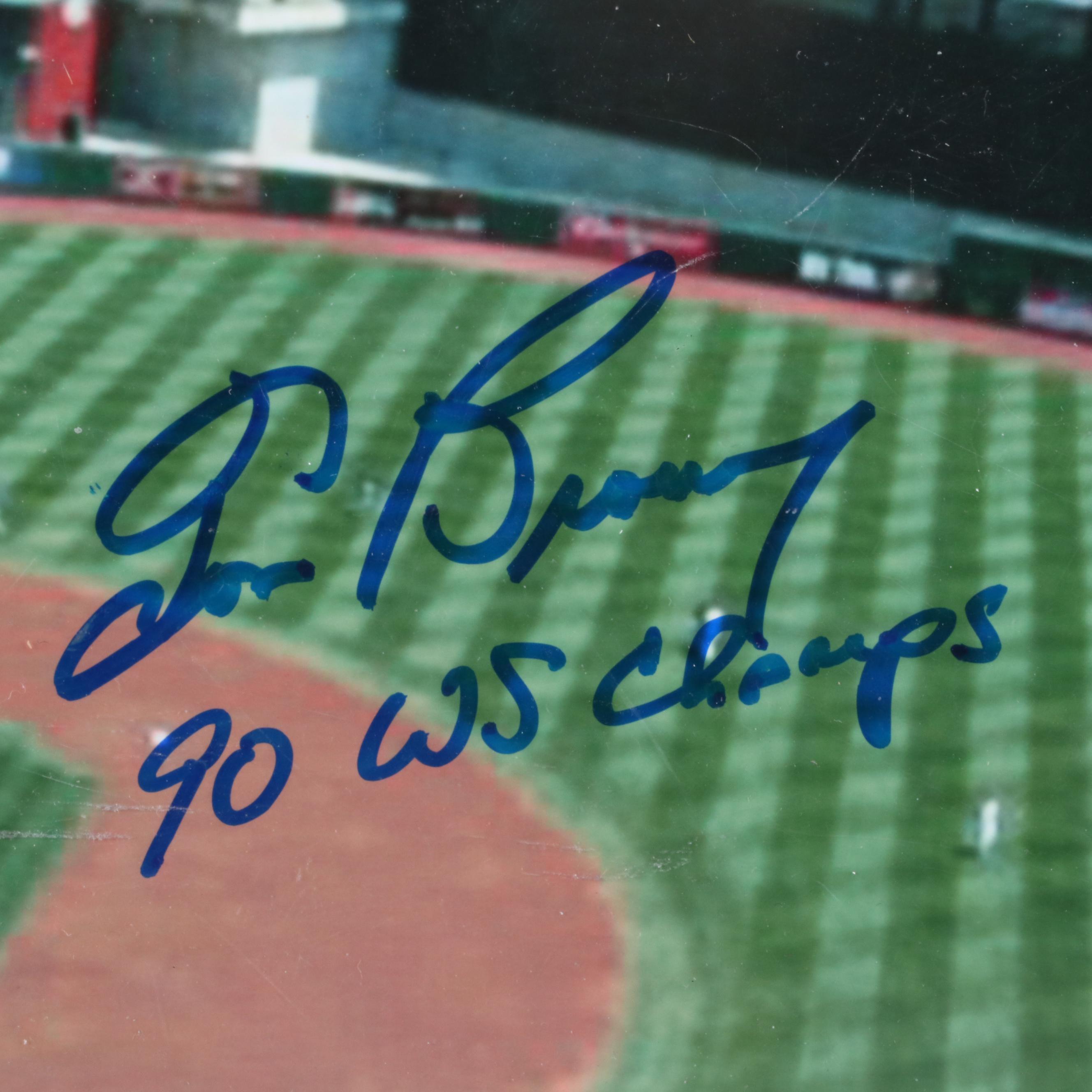 Tom Browning Signed Signed Rawlings Official National League Baseball and Print