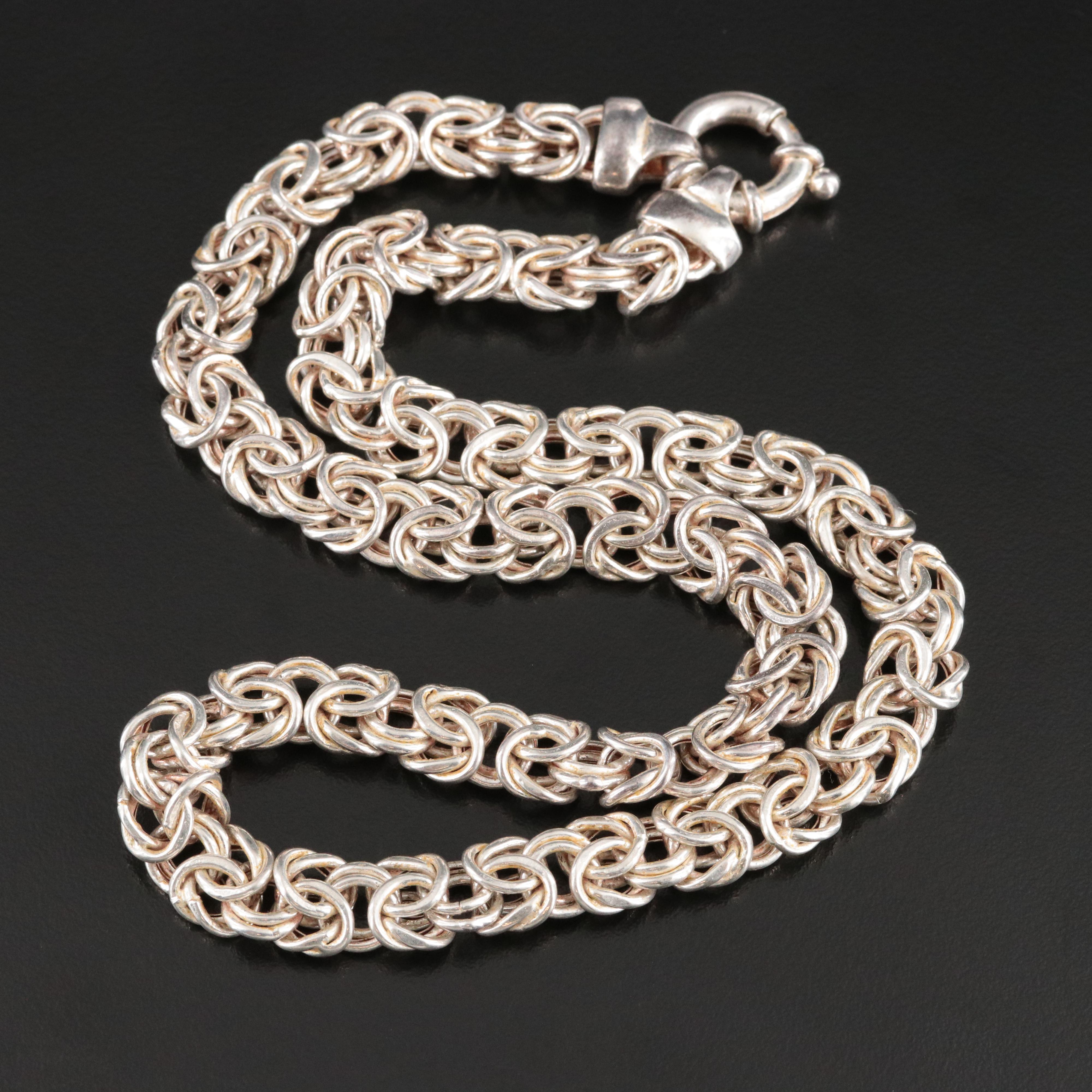 Sterling Byzantine Chain Necklace