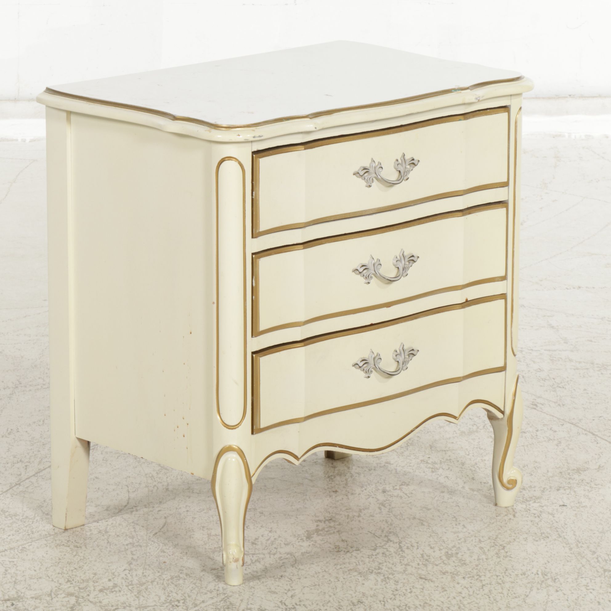 Dixie Furniture French Provincial Style Painted Wood Commode