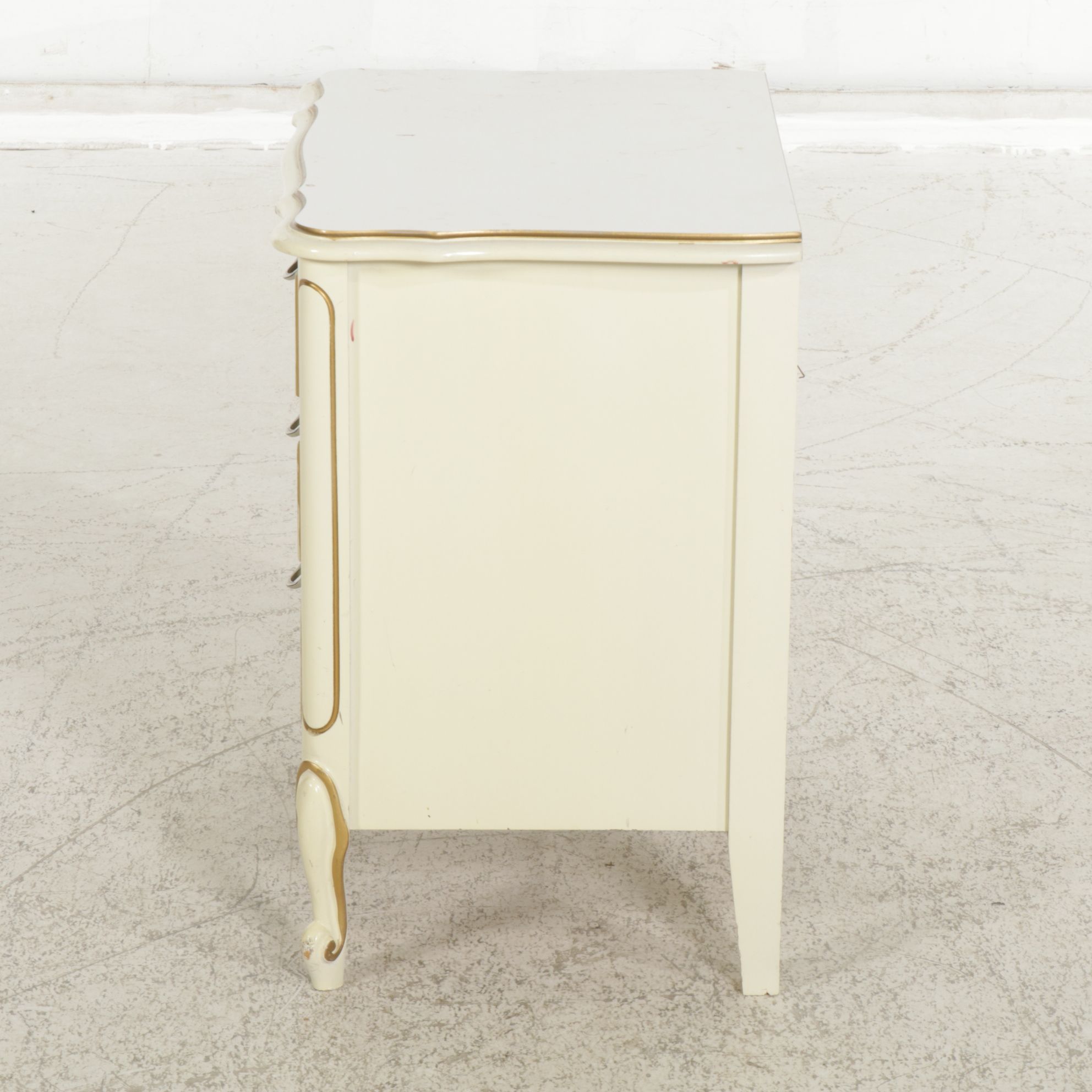 Dixie Furniture French Provincial Style Painted Wood Commode