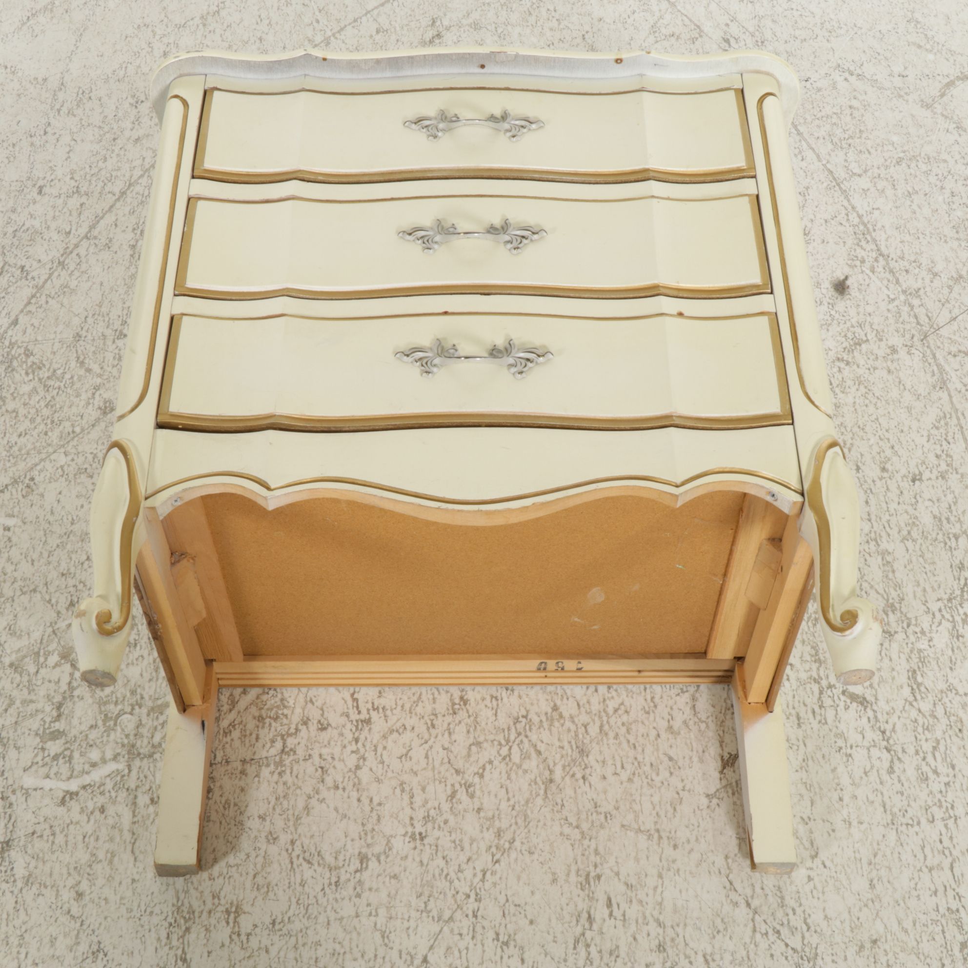 Dixie Furniture French Provincial Style Painted Wood Commode