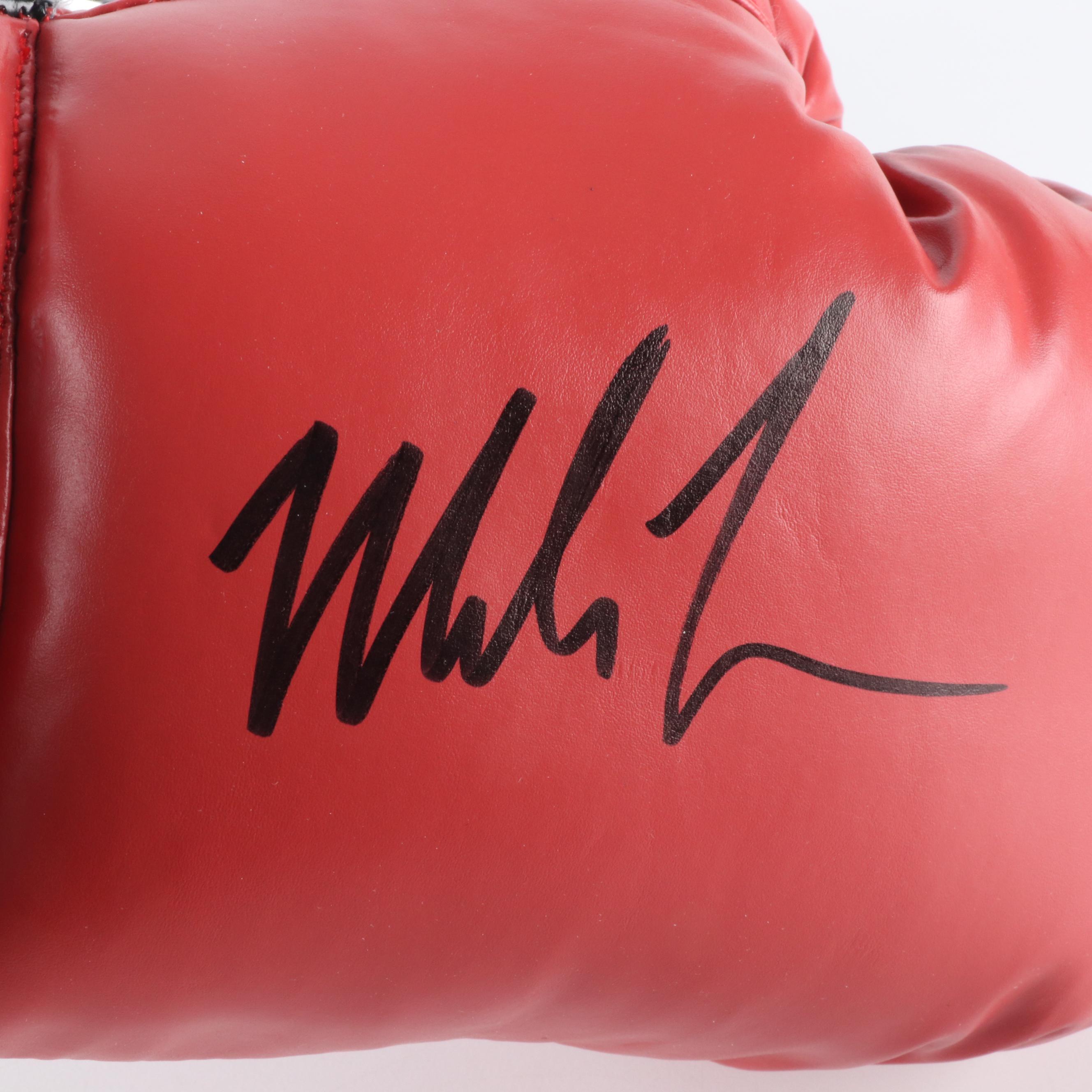 Mike Tyson Signed Everlast Boxing Glove and "Punch-Out" Print with More, JSA