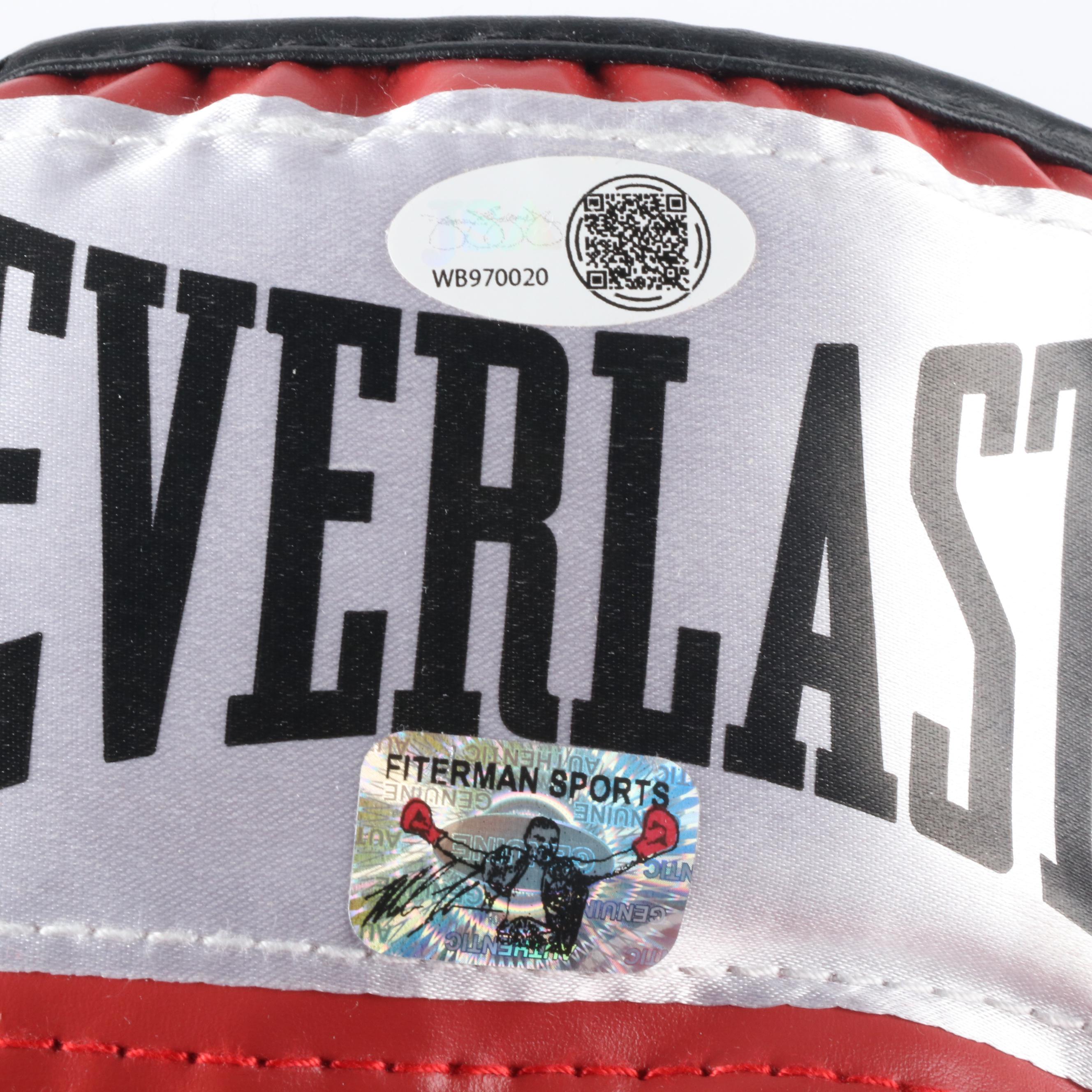 Mike Tyson Signed Everlast Boxing Glove and "Punch-Out" Print with More, JSA