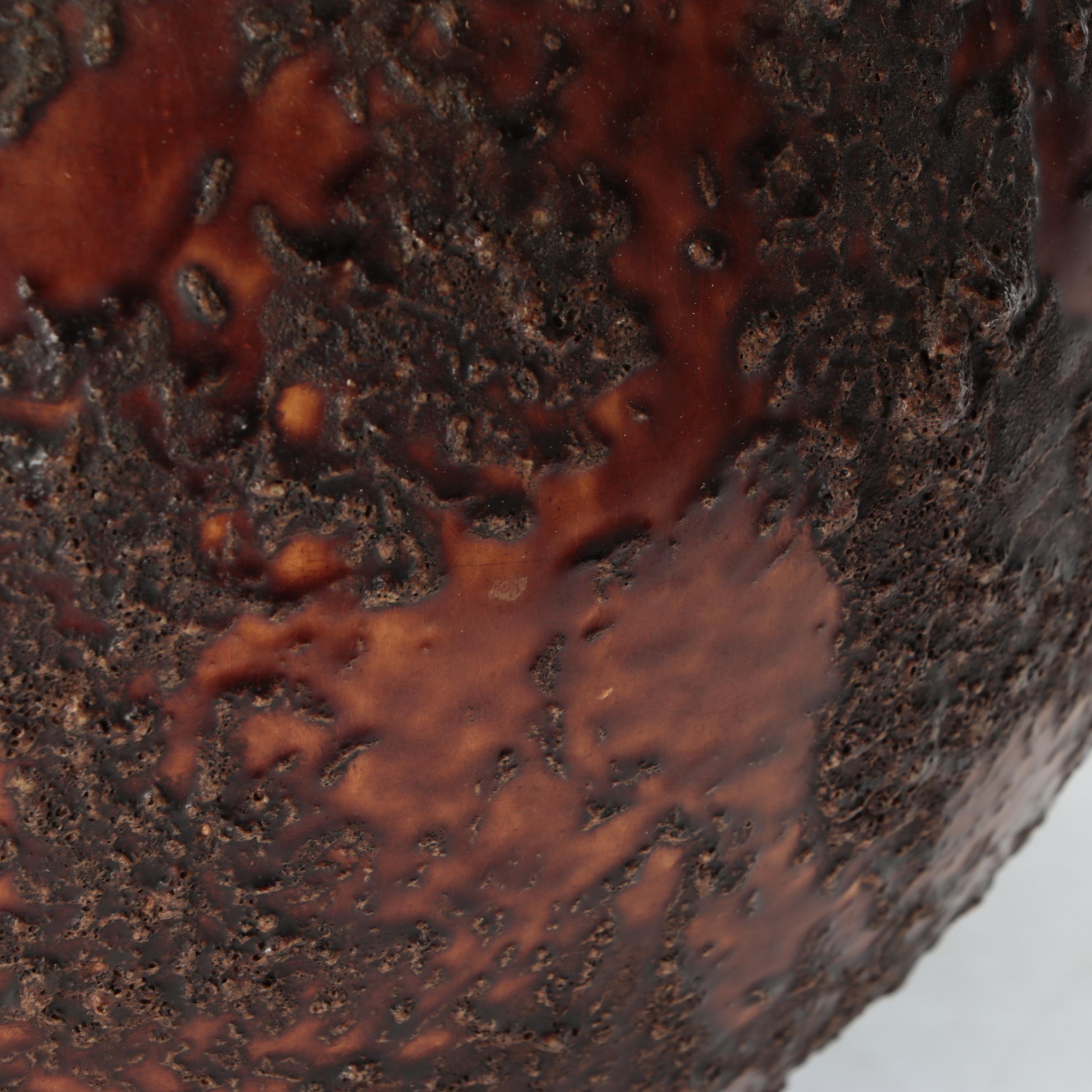 Rustic Textured Stoneware Table Lamp with Pleated Shade