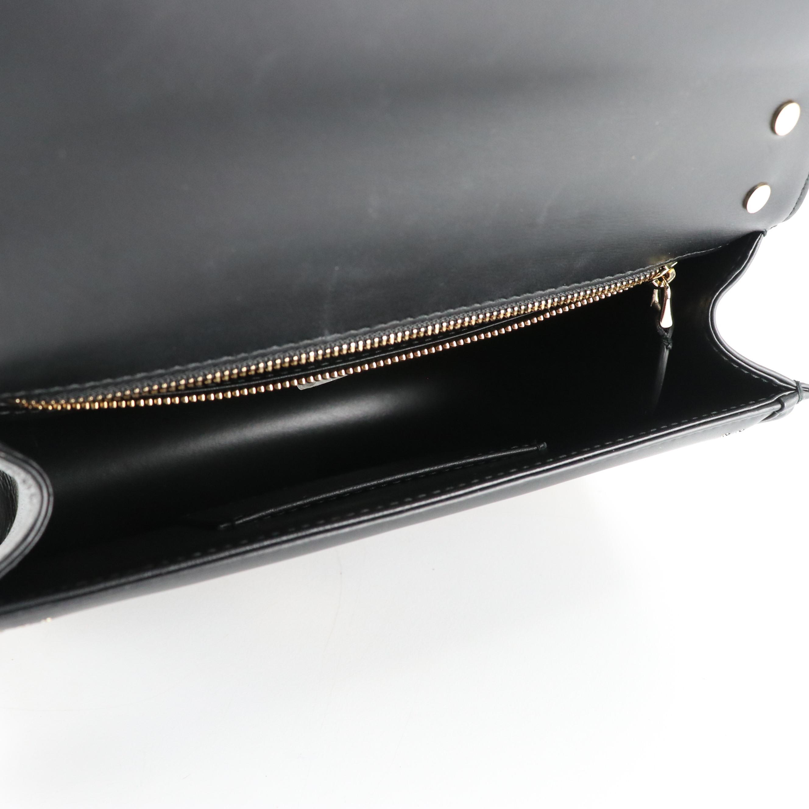 Bvlgari Small Serpenti Diamond Blast Flap Bag in Chain-Trimmed Black Calfskin