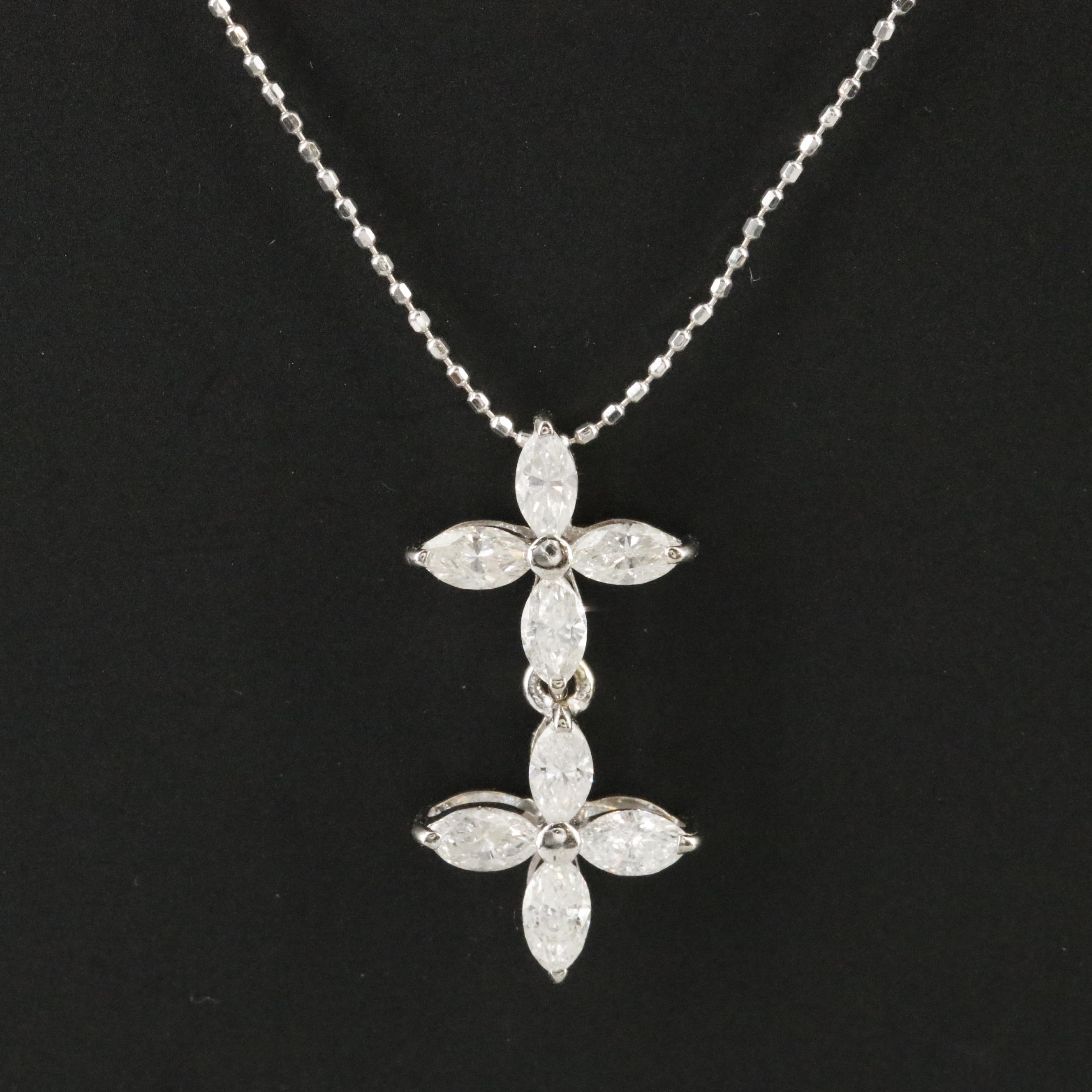18K 1.03 CTW Diamond Pendant Necklace