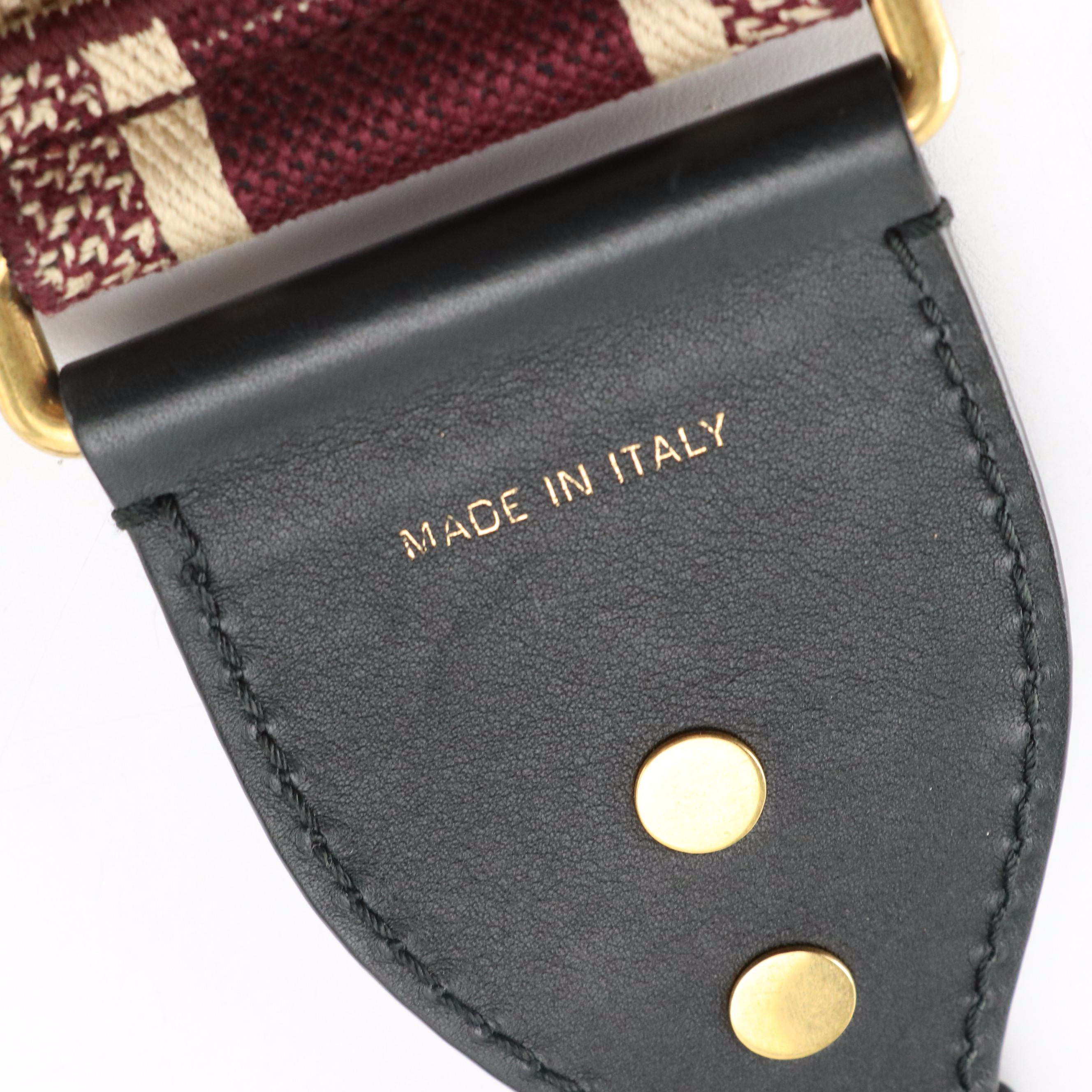 Christian Dior Diorquake Crossbody Bag in Maroon Diorissimo Canvas and Leather