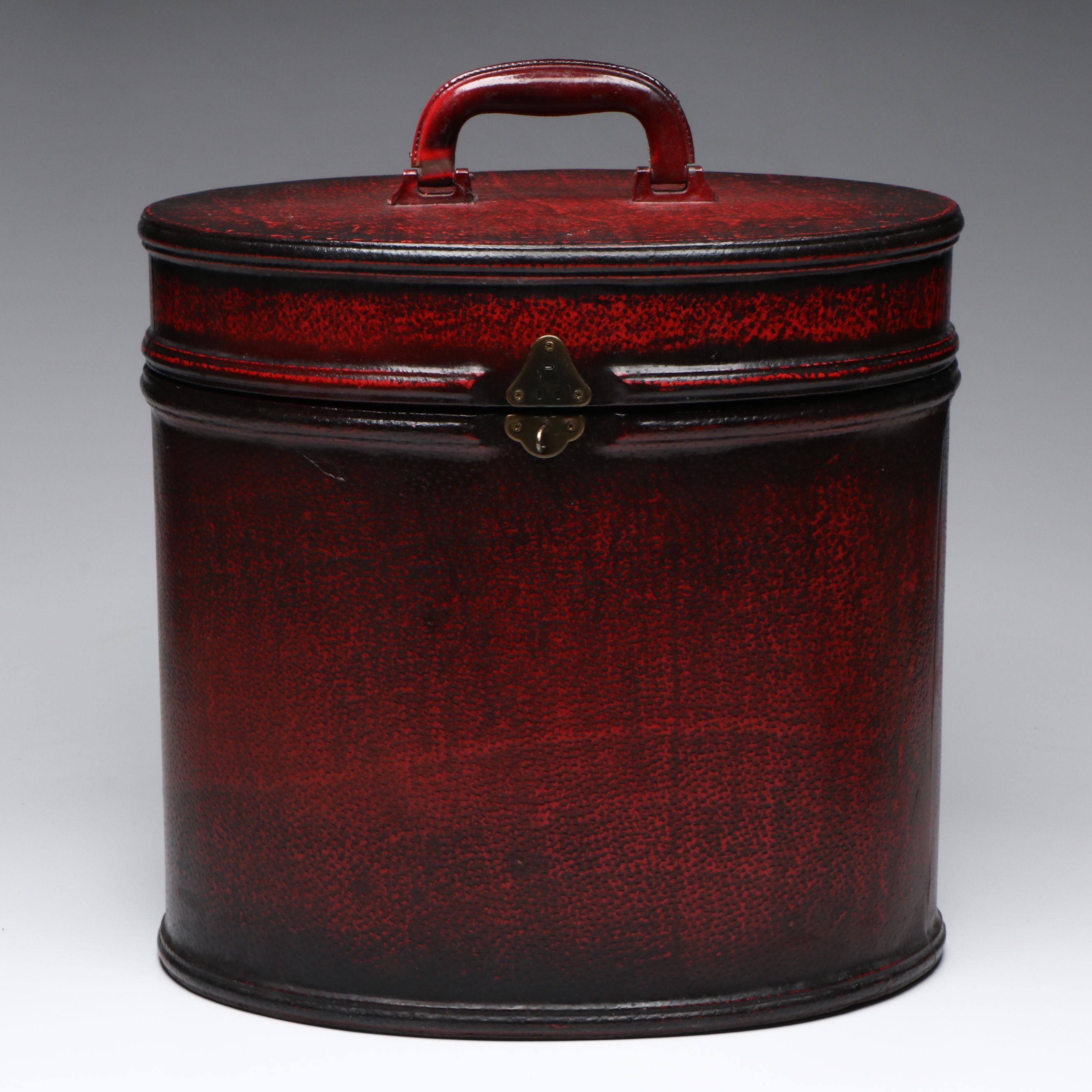 Vintage Faux Leather Bound Wood Decorative Box