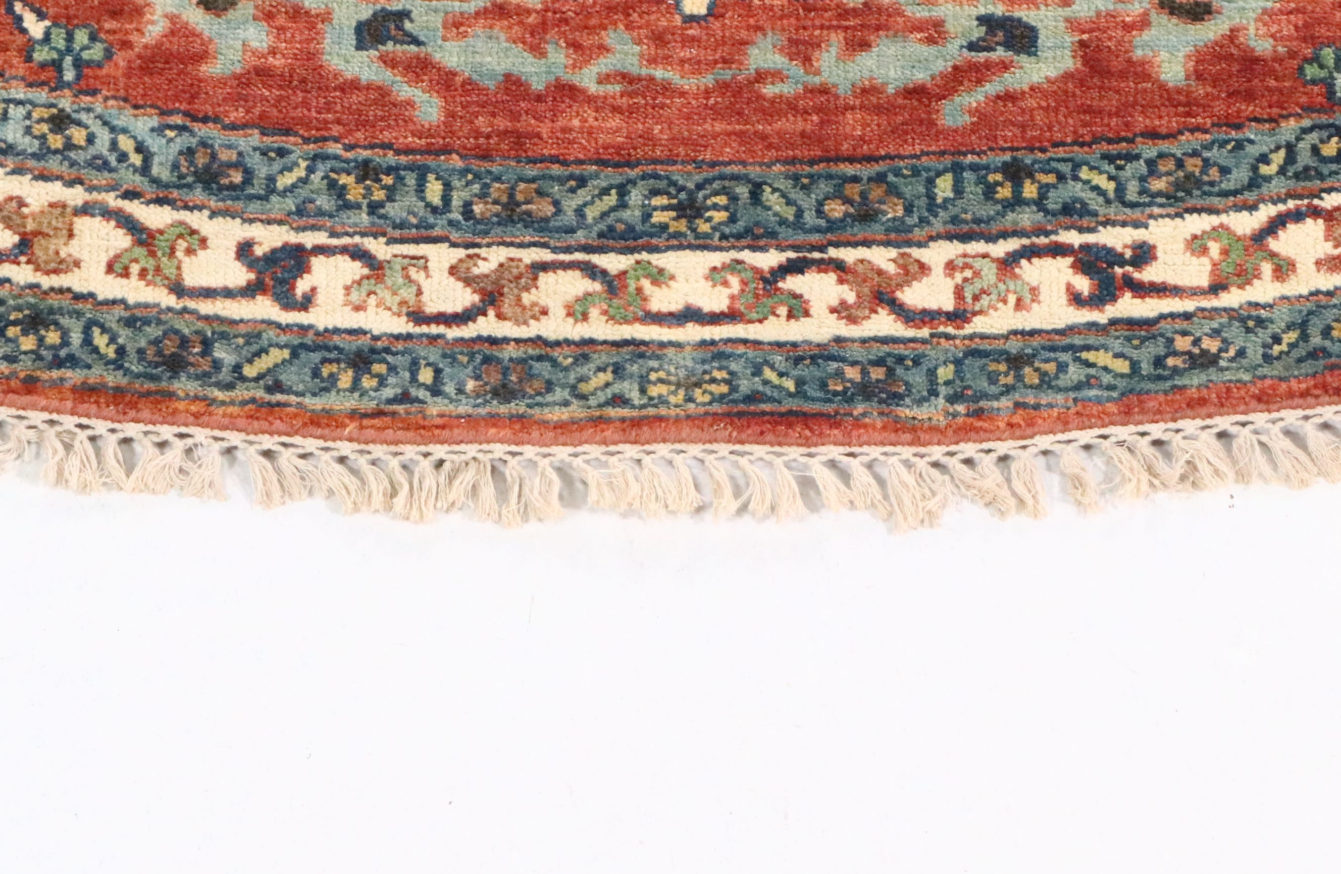 10' x 10'3 Round Hand-Knotted Indo-Persian Heriz Room-Sized Rug