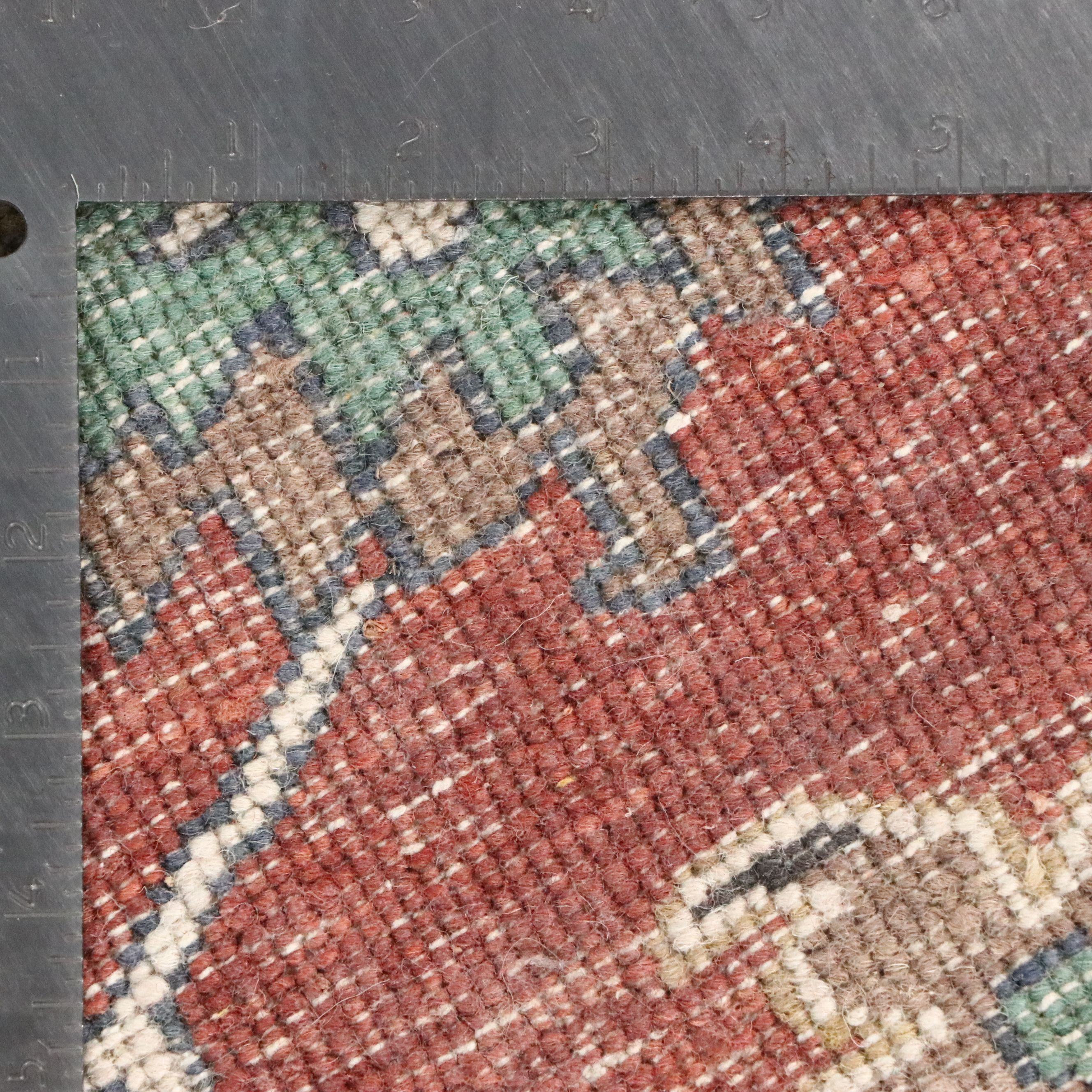 10' x 10'3 Round Hand-Knotted Indo-Persian Heriz Room-Sized Rug