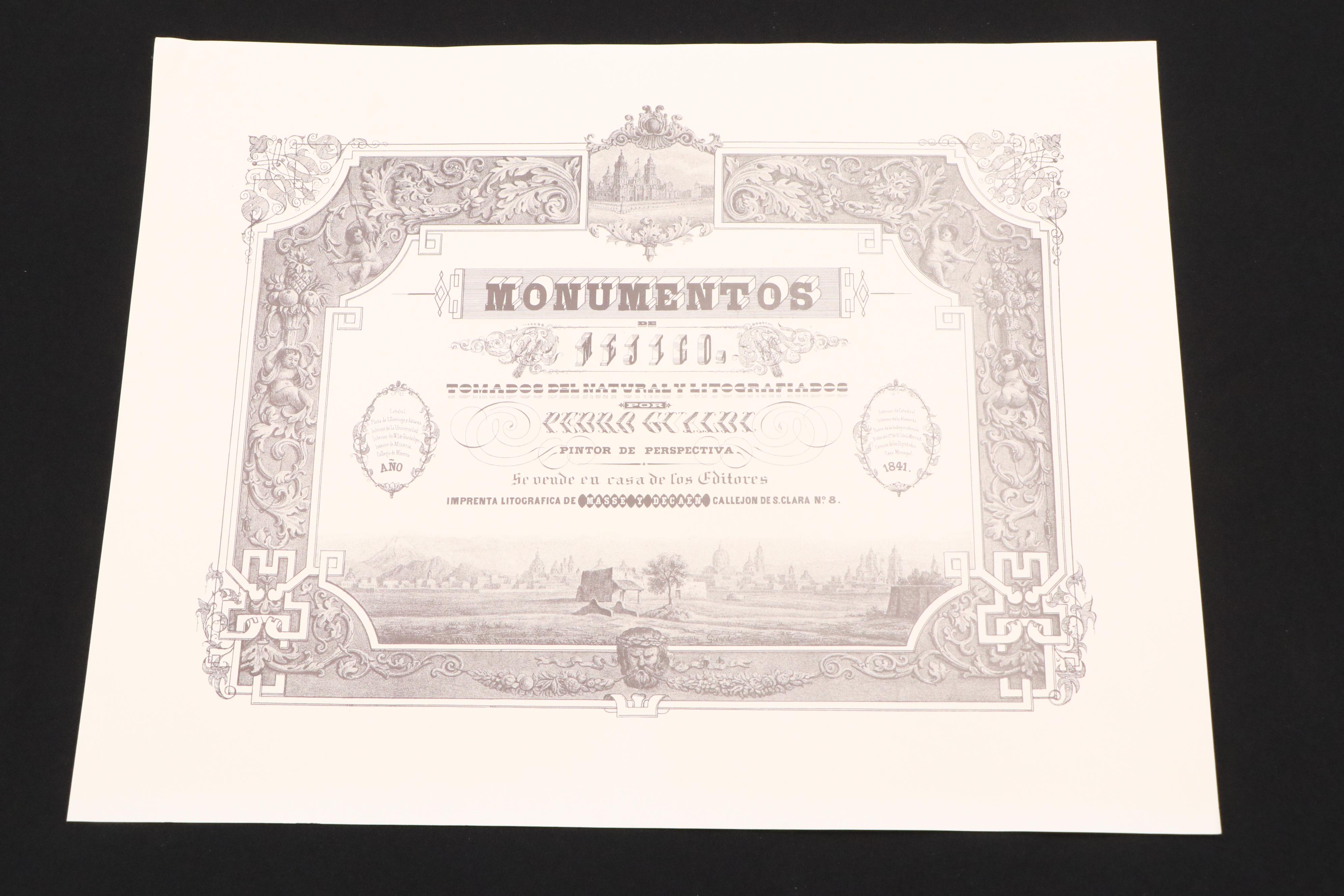 "Monumentos de Mejico" Portfolio of Lithographs After Pedro Gualdi, 1981