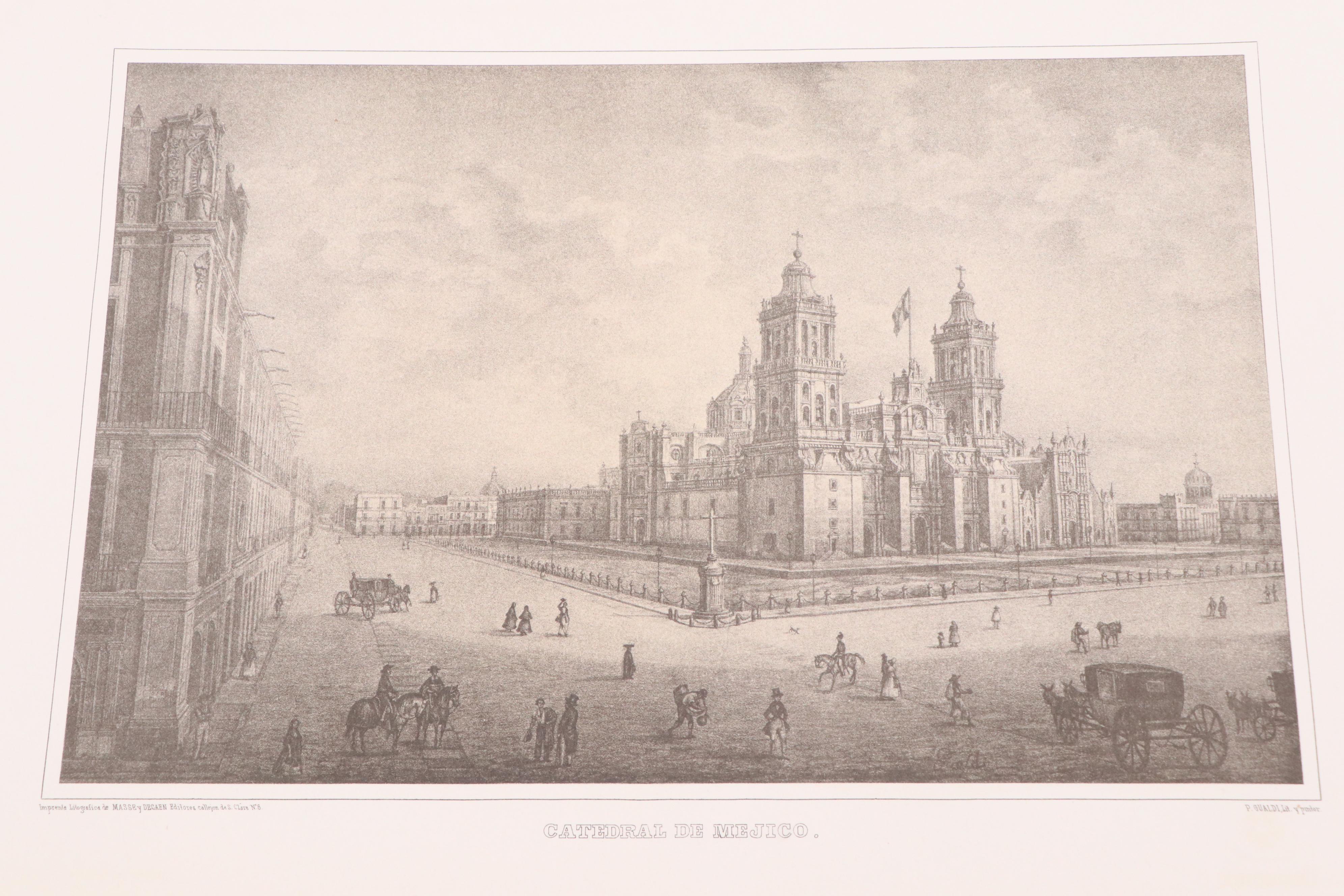 "Monumentos de Mejico" Portfolio of Lithographs After Pedro Gualdi, 1981