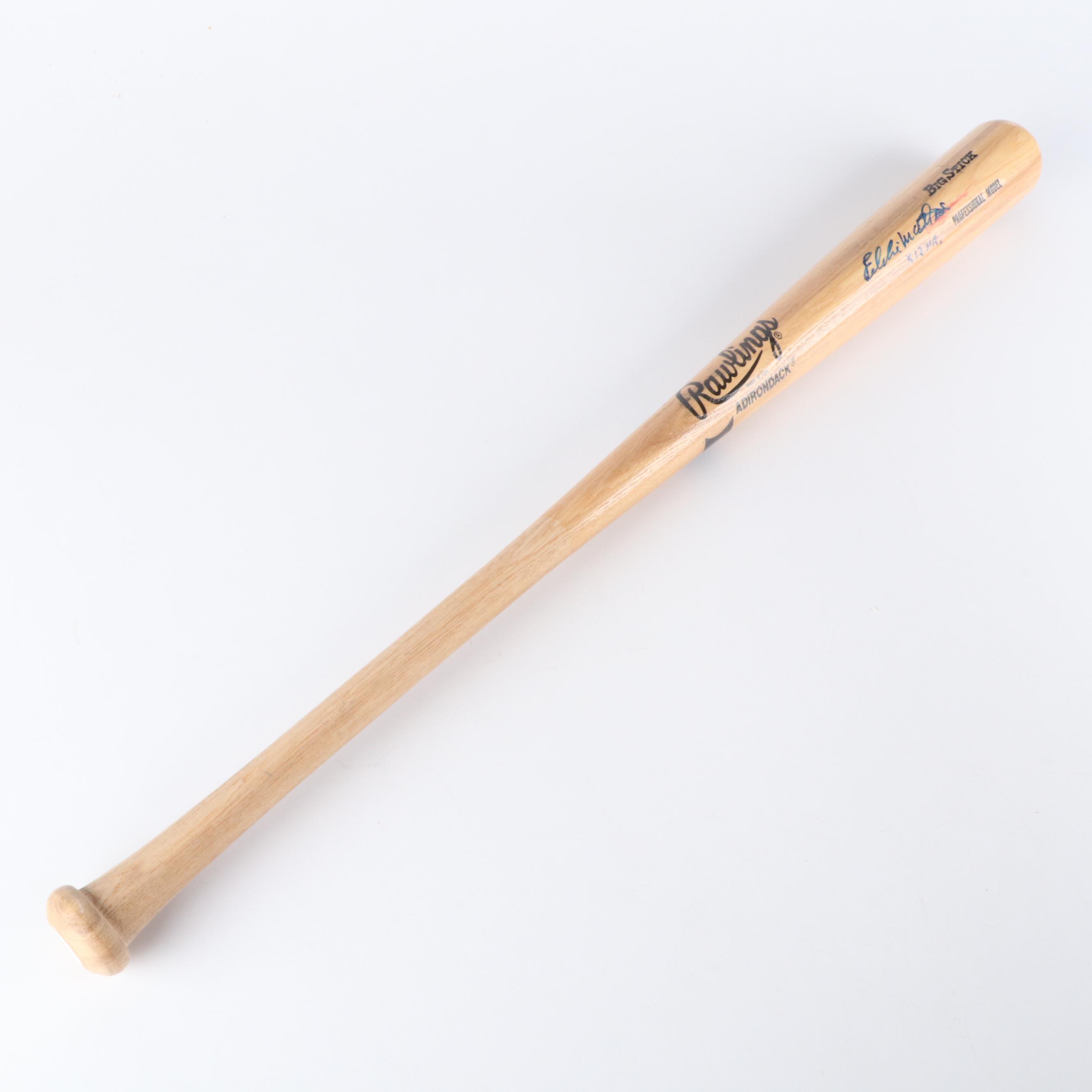 Eddie Mathews Signed "512 HR" Rawlings Adirondack Baseball Bat, JSA