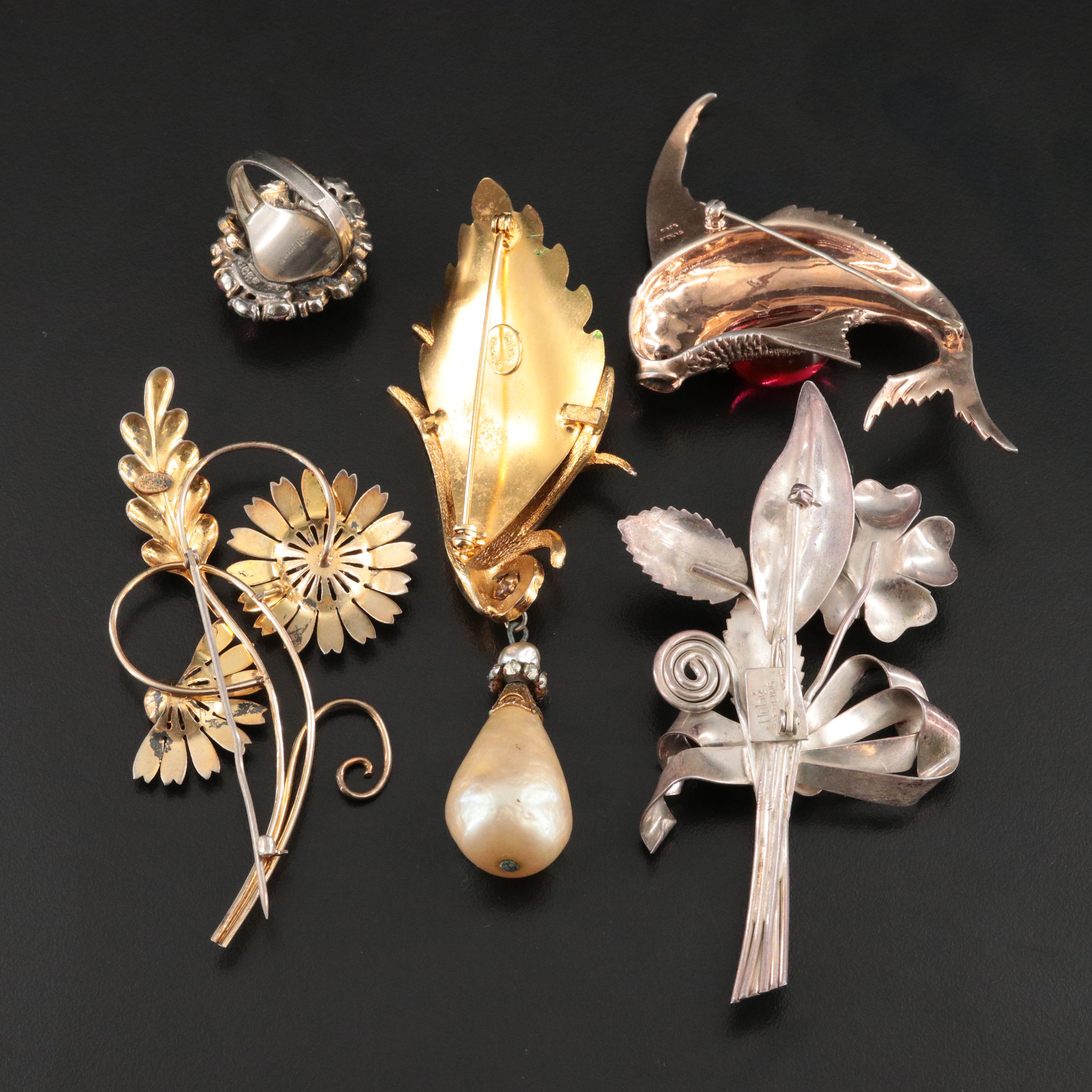 Ciner, Hobé and Hattie Carnegie Featured in Brooch and Ring Collection