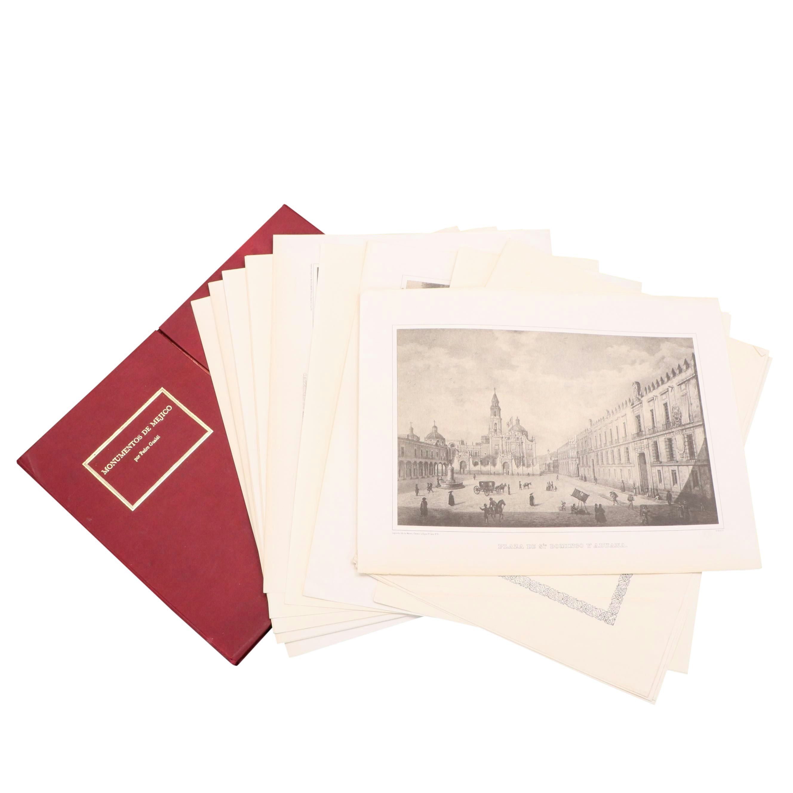 "Monumentos de Mejico" Portfolio of Lithographs After Pedro Gualdi, 1981