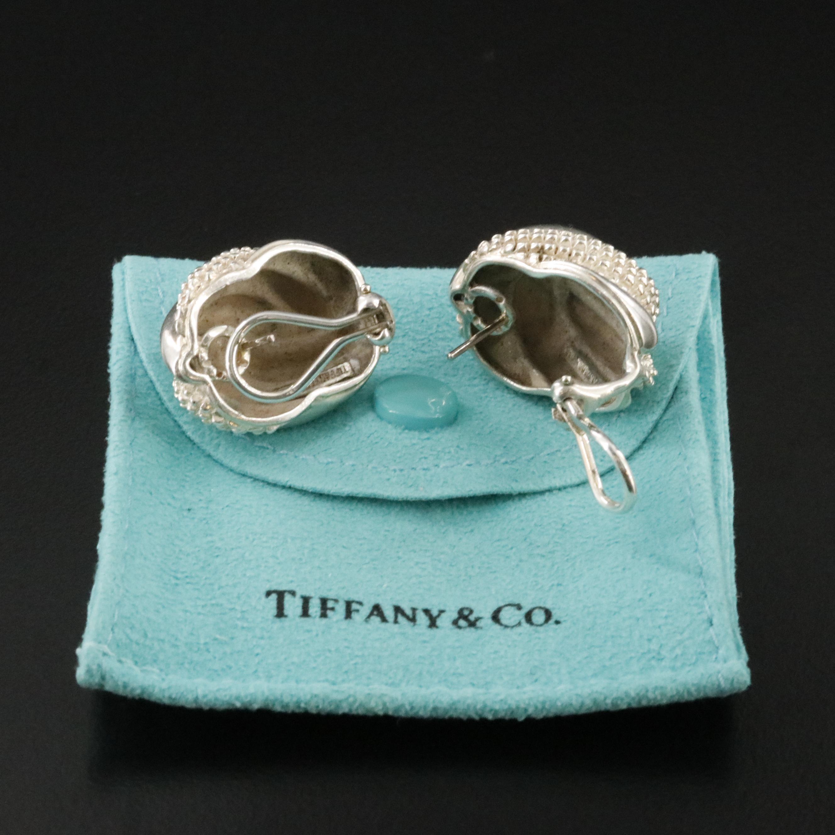Tiffany & Co. Sterling Textured Knot Earrings
