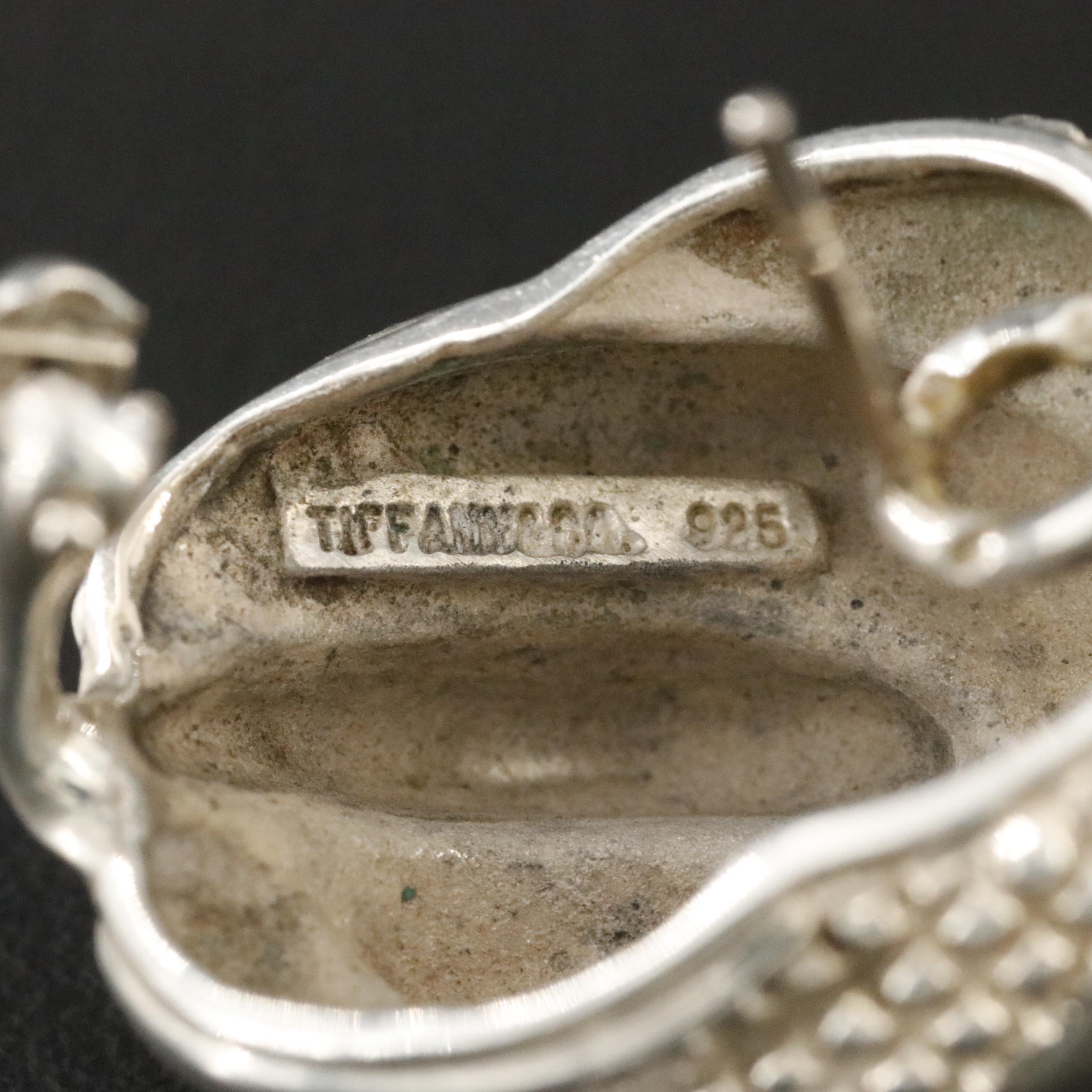 Tiffany & Co. Sterling Textured Knot Earrings