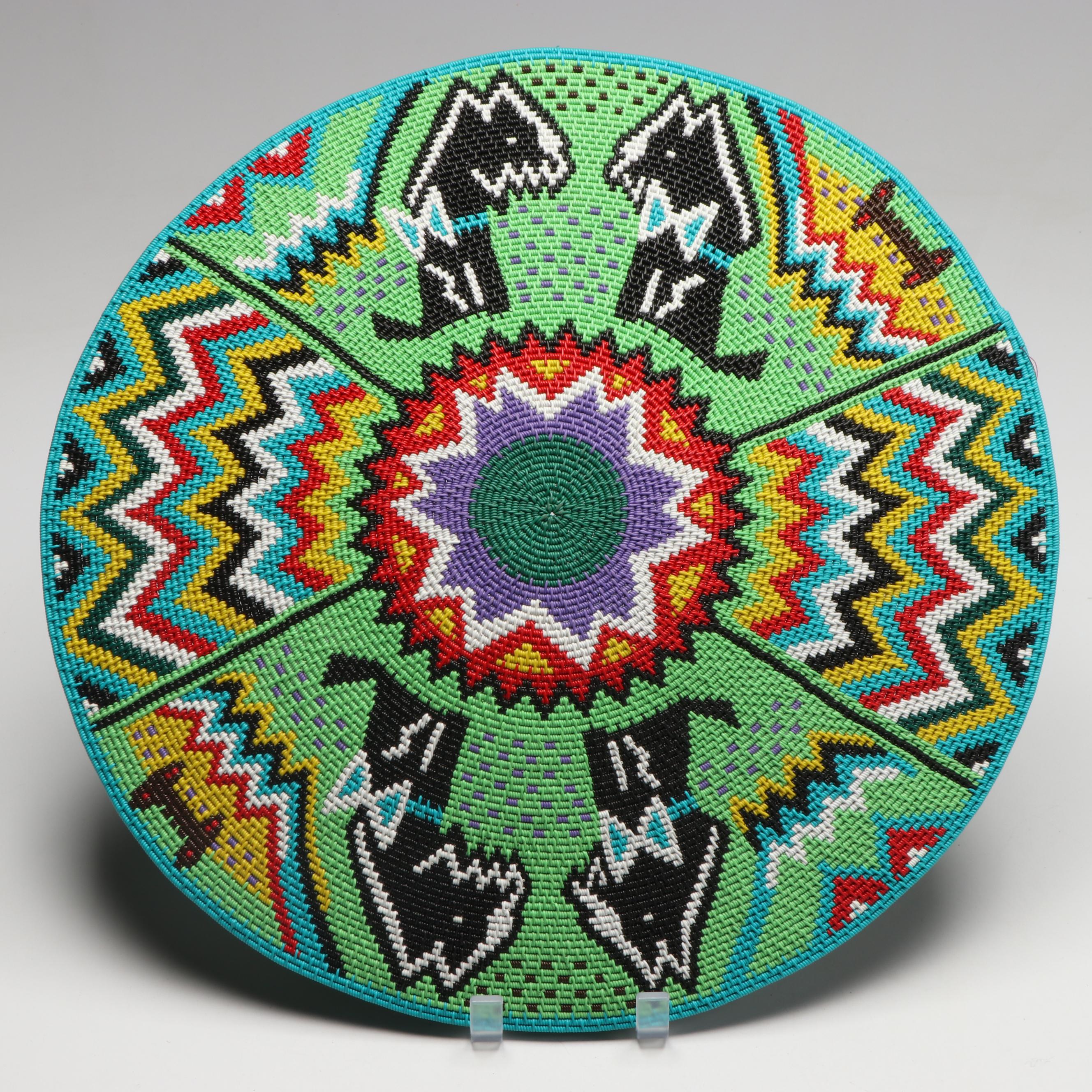 Myeketsi Mhlakwane South African Zulu Telephone Wire Basket with Four Dogs