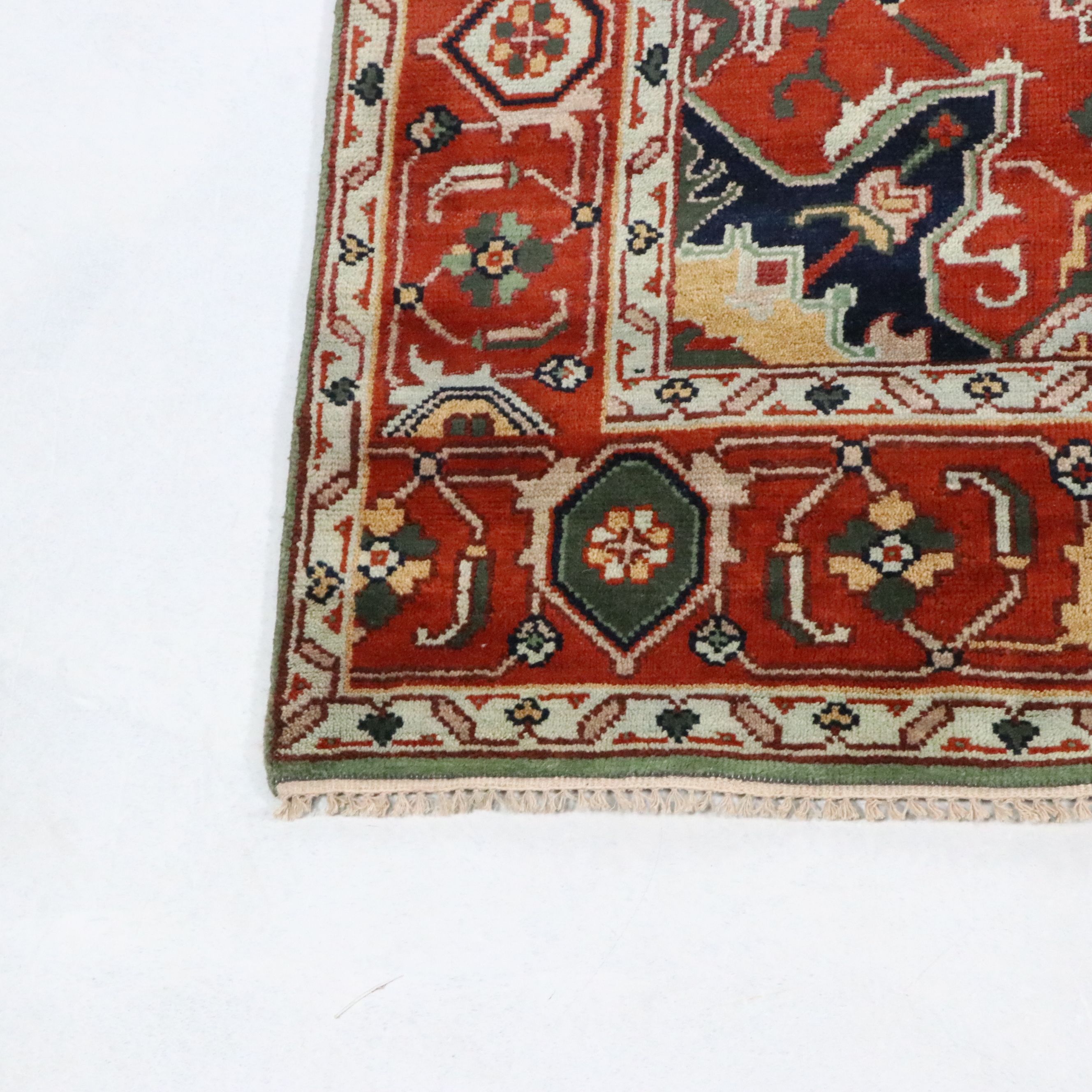 9' x 12'4 Hand-Knotted Indo-Persian Heriz Style Room-Sized Rug