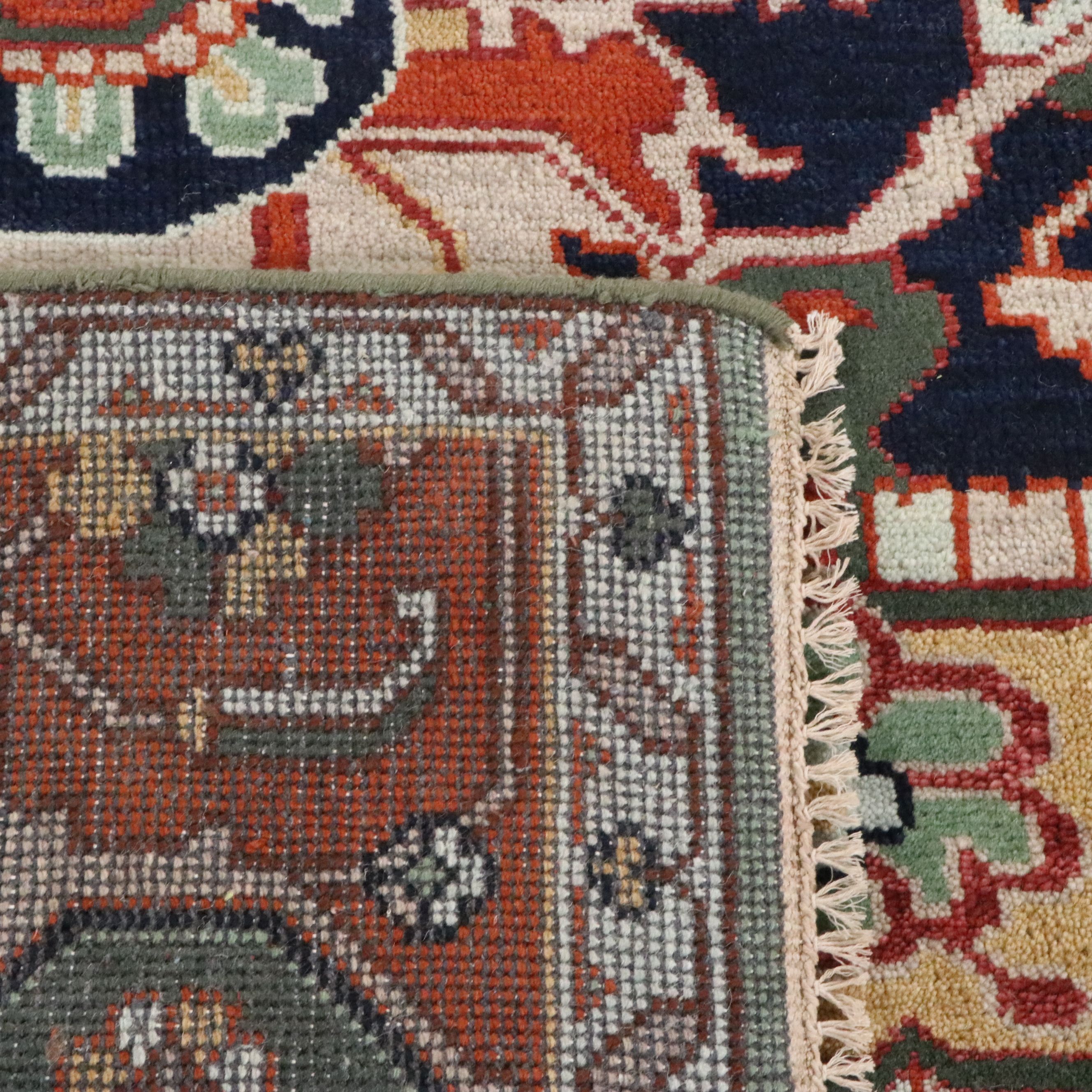 9' x 12'4 Hand-Knotted Indo-Persian Heriz Style Room-Sized Rug