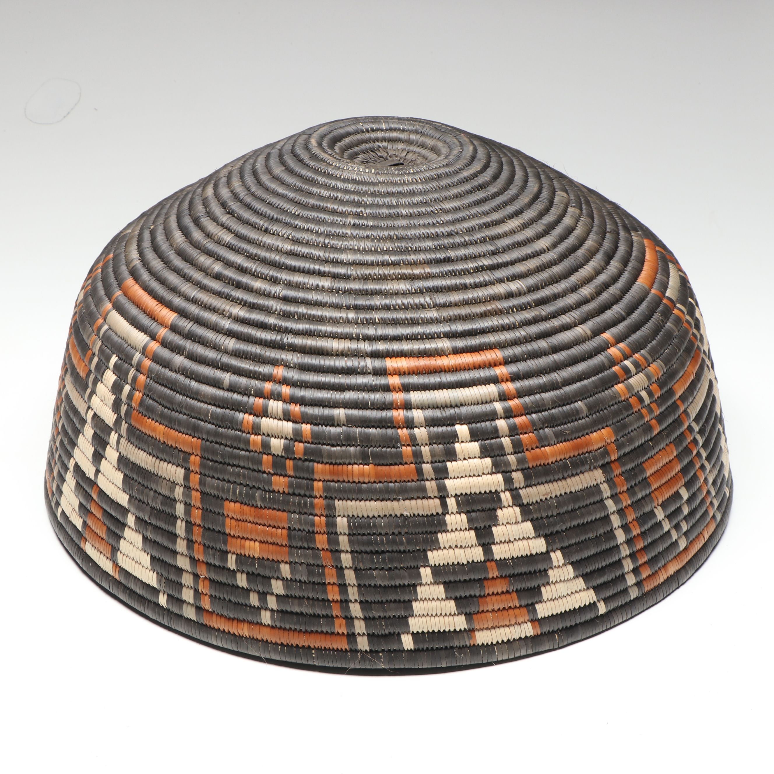 Alice Simelane South African Zulu Woven Ilala Palm Bowl and Other Lidded Basket