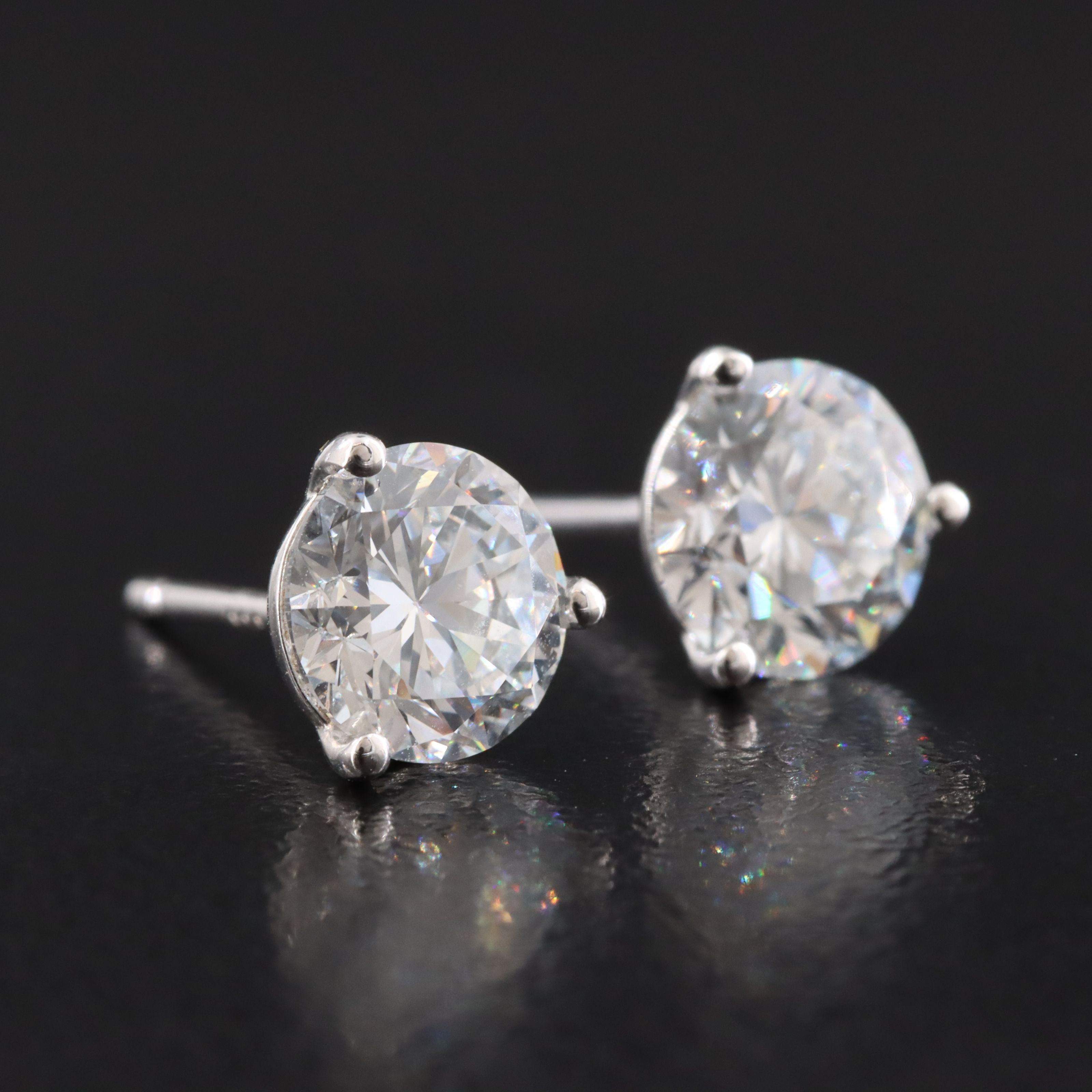 14K 2.00 CTW Lab Grown Diamond Earrings