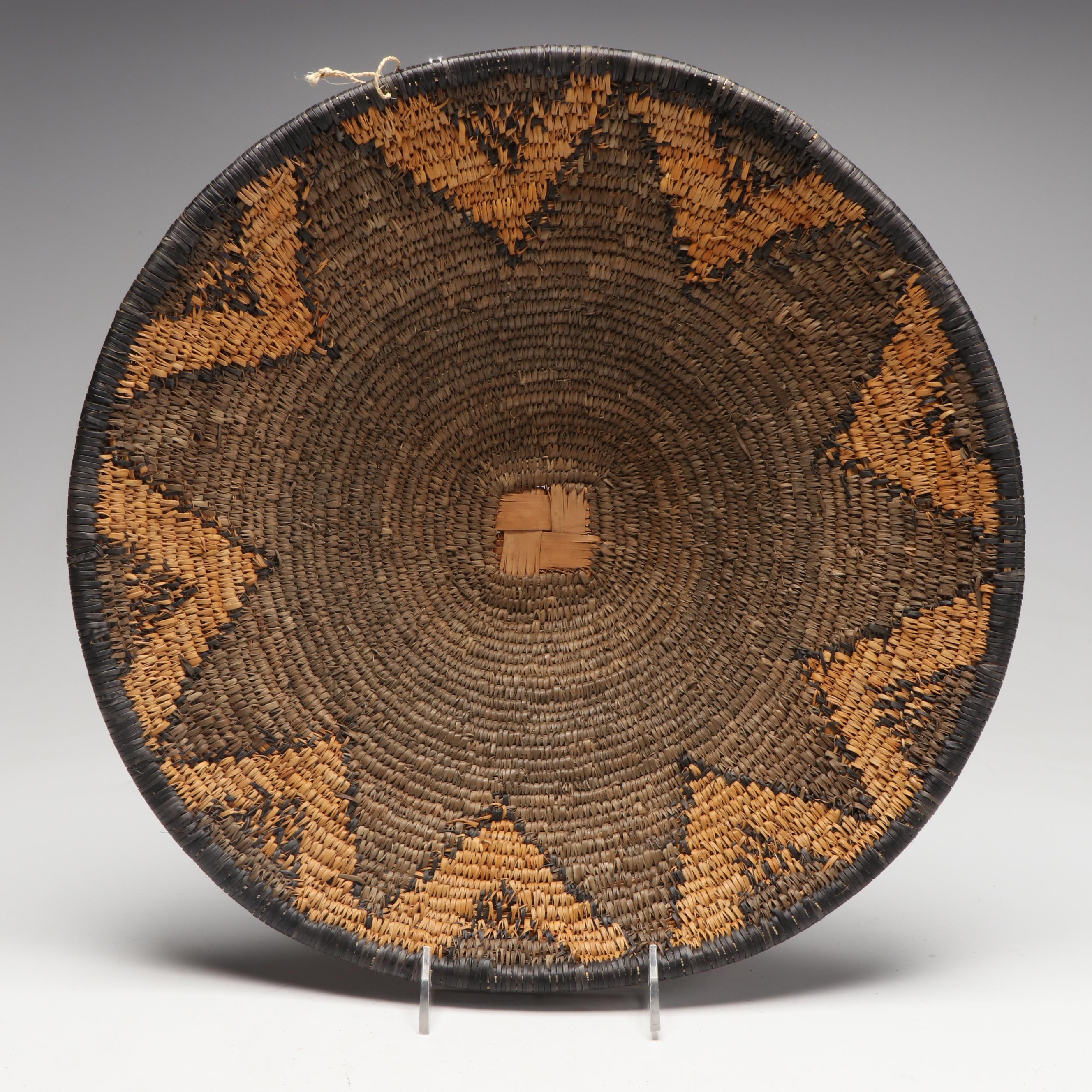 South African Zulu Peoples Woven Ilala Palm Pumpkin-Shaped and Other Baskets
