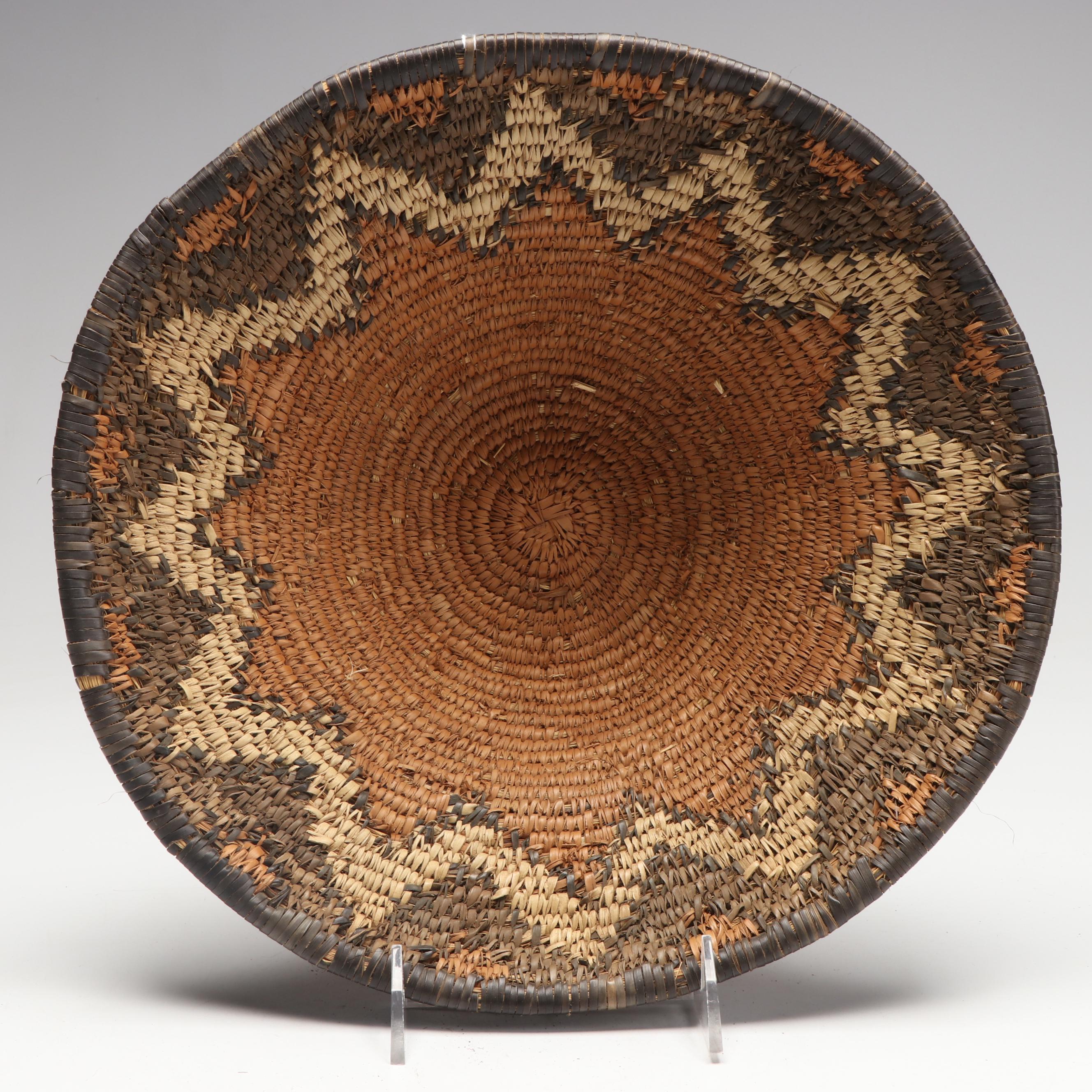 South African Zulu Peoples Woven Ilala Palm Pumpkin-Shaped and Other Baskets