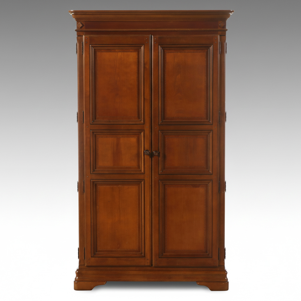 Alexander Julian At Home English Style Coffered Door Entertainment Cabinet