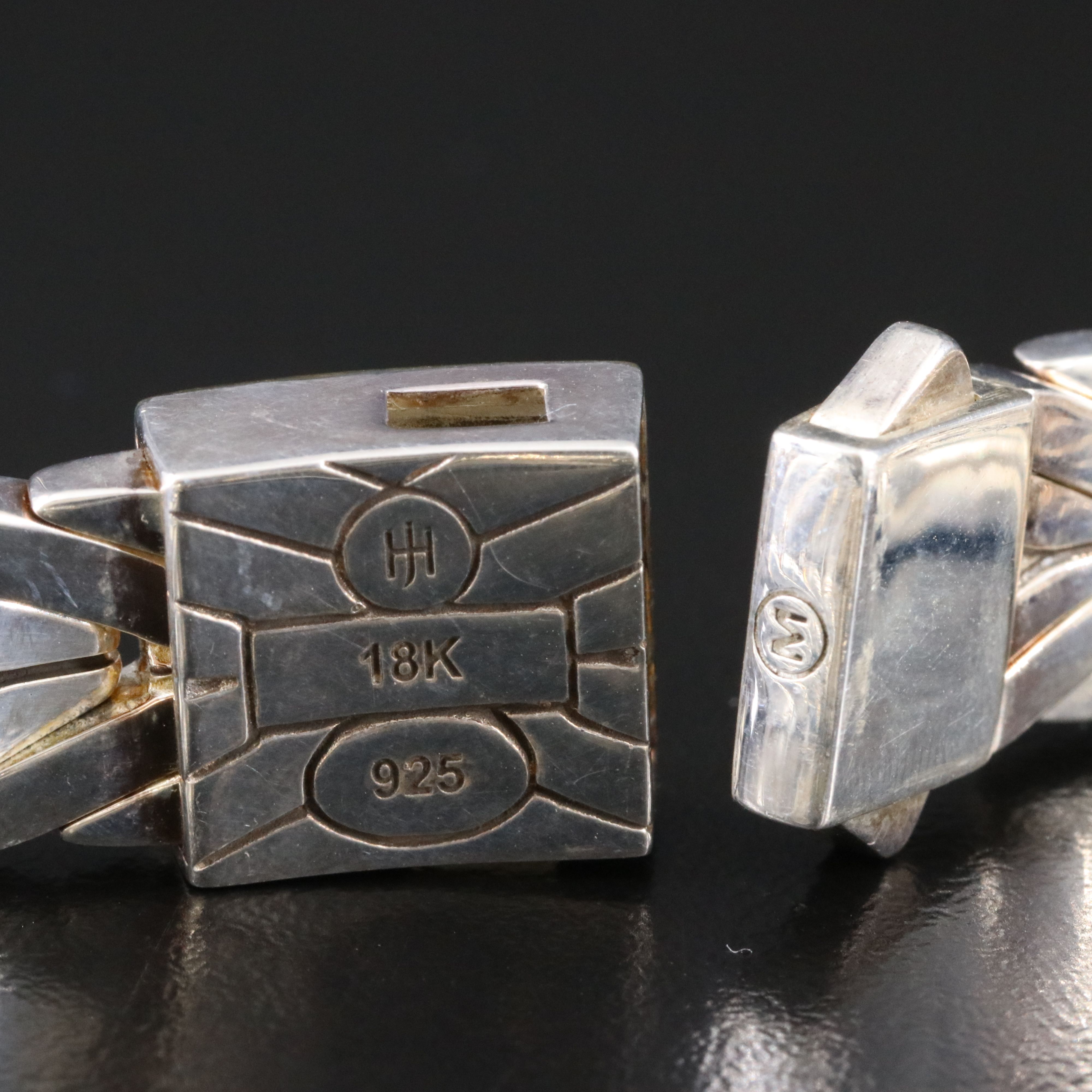 John Hardy Modern Chain Sterling Bracelet with 18K Clasp