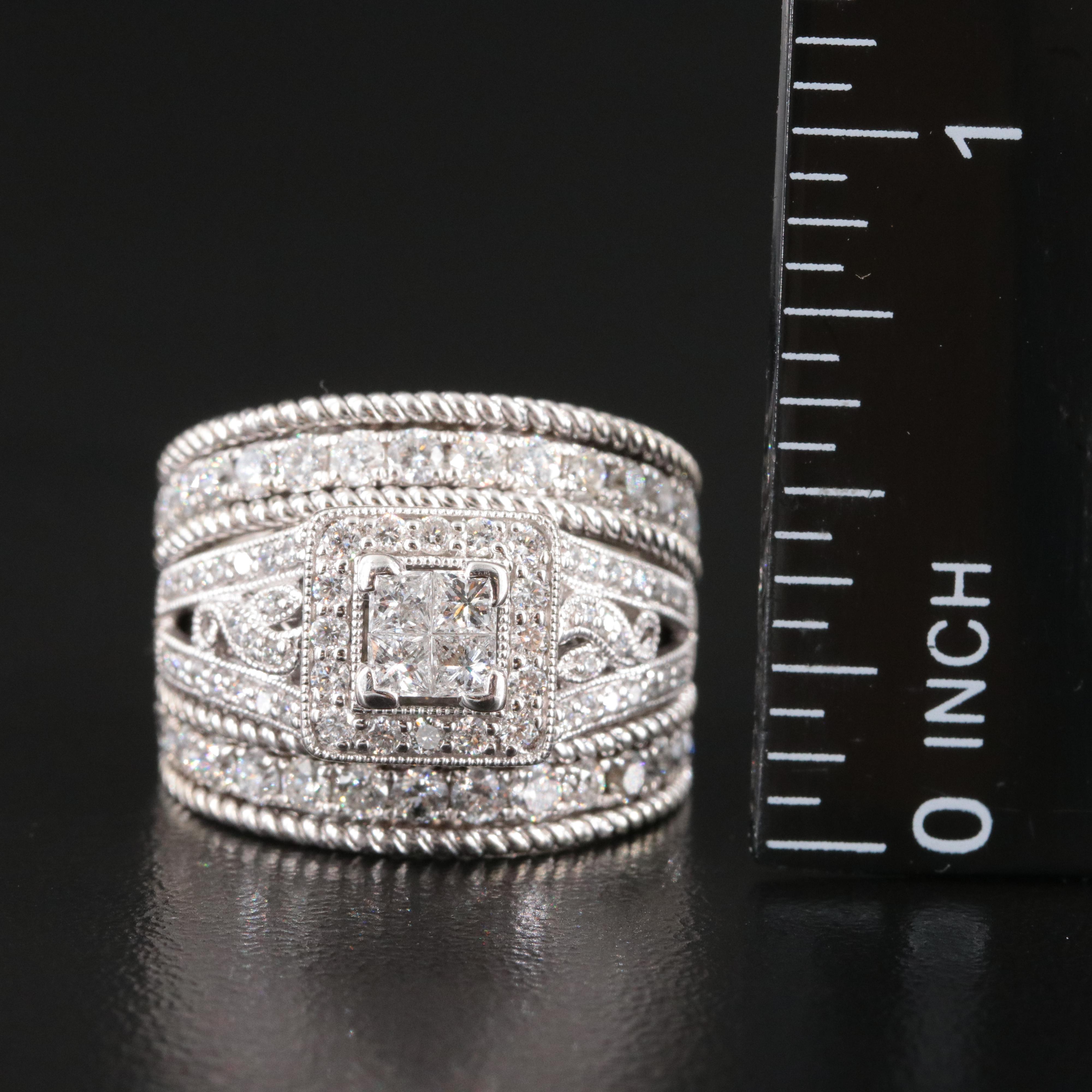 14K 1.46 CTW Diamond Ring with 10K Soldered Bands
