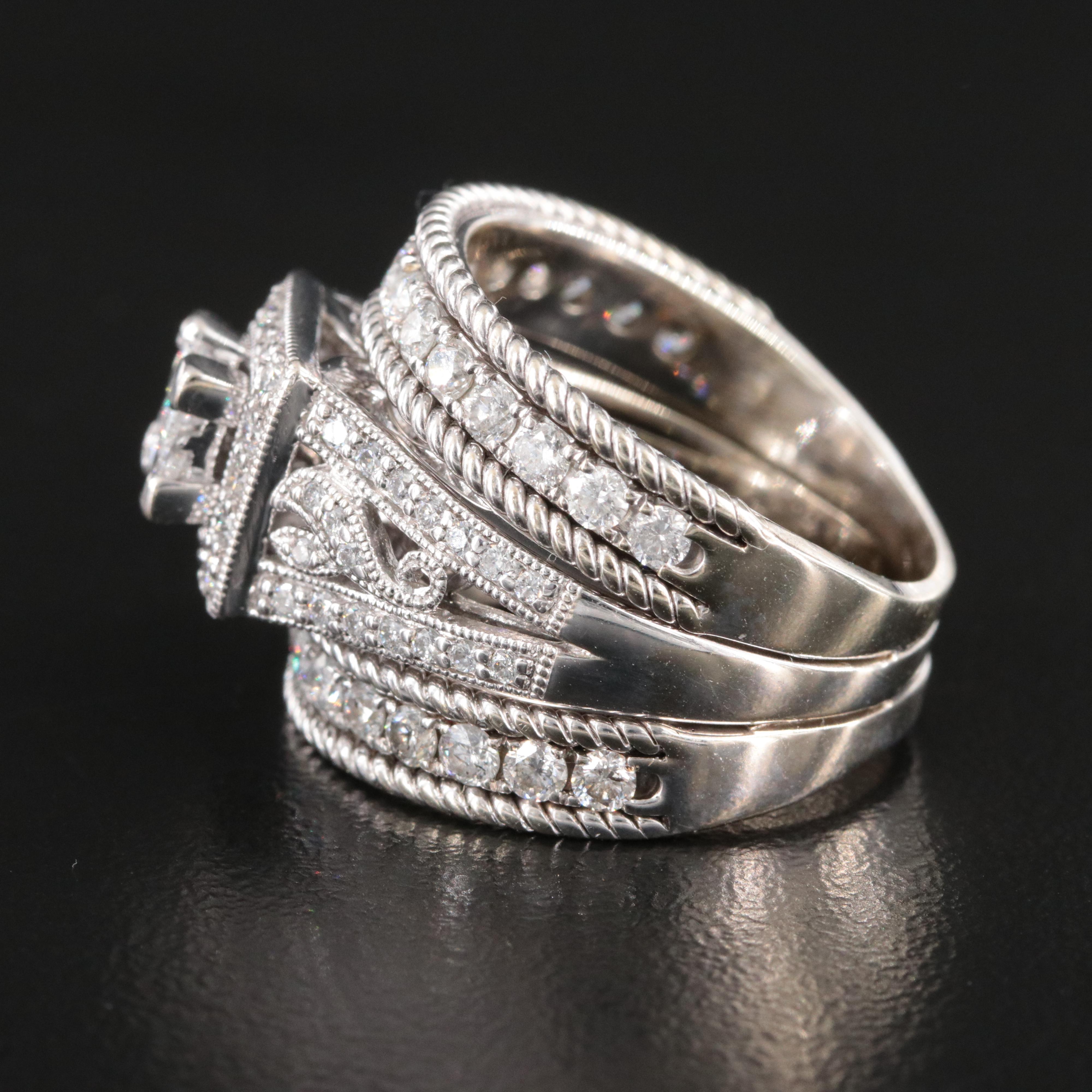 14K 1.46 CTW Diamond Ring with 10K Soldered Bands