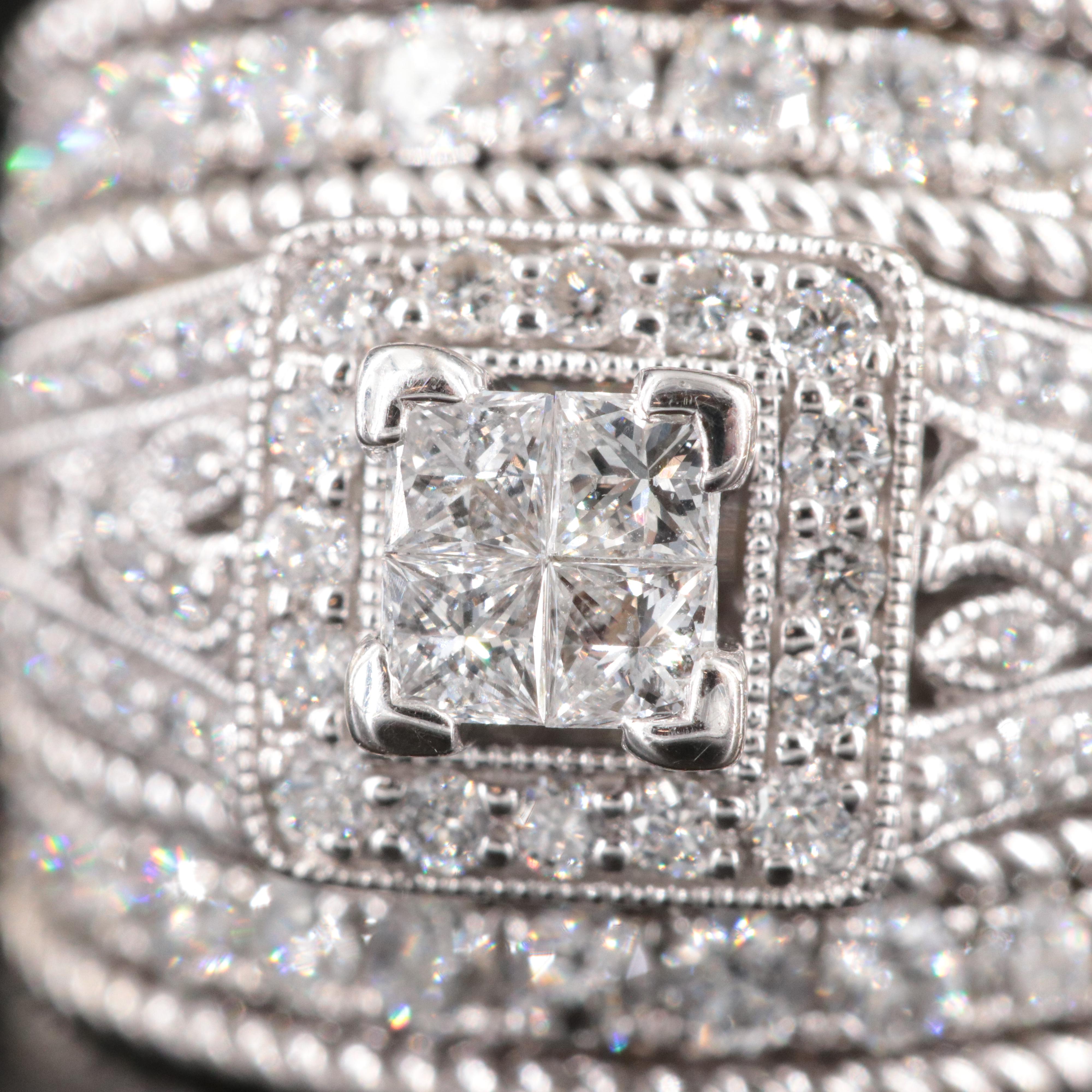 14K 1.46 CTW Diamond Ring with 10K Soldered Bands